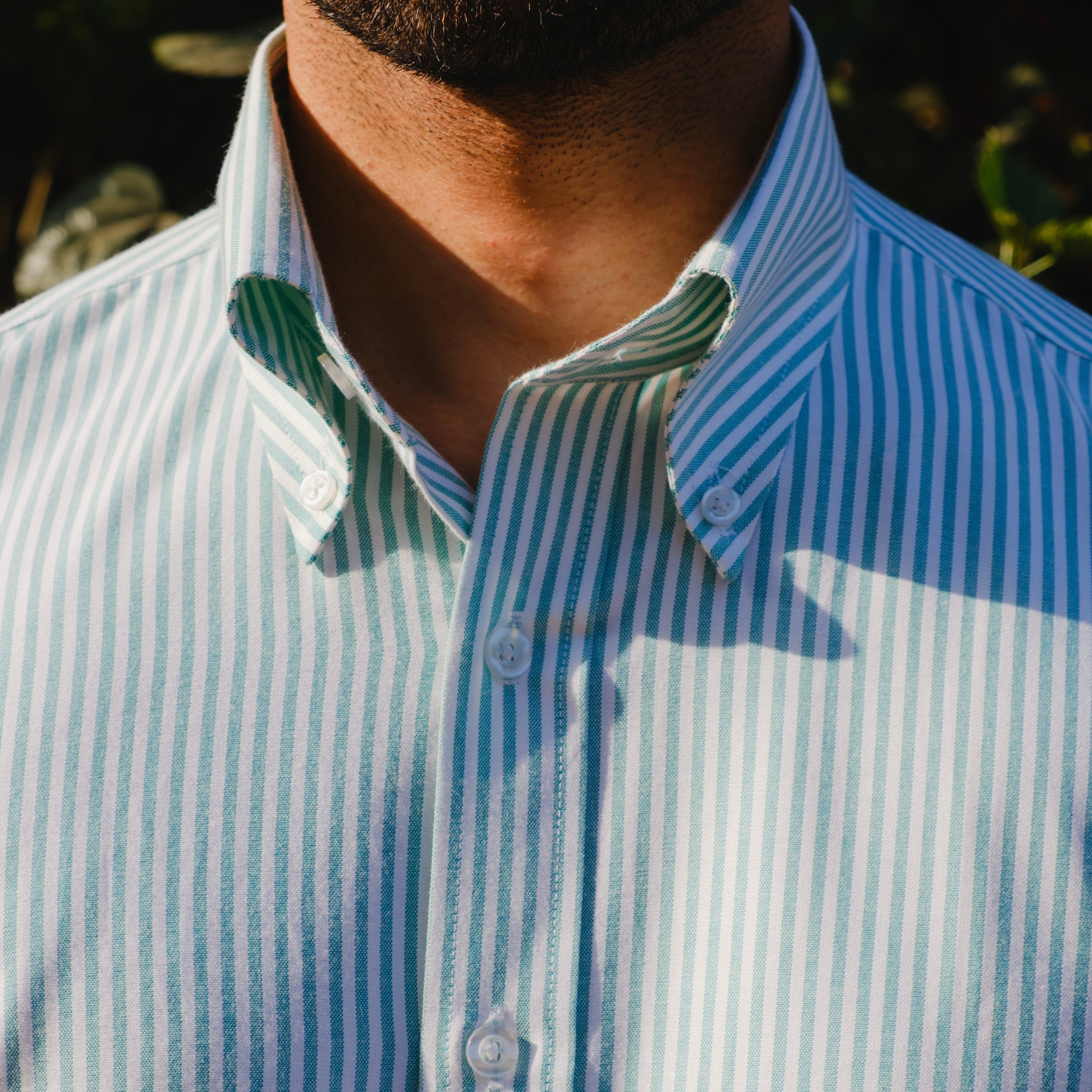 SALERNO TURQUOISE SIGNATURE STRIPED SHIRT