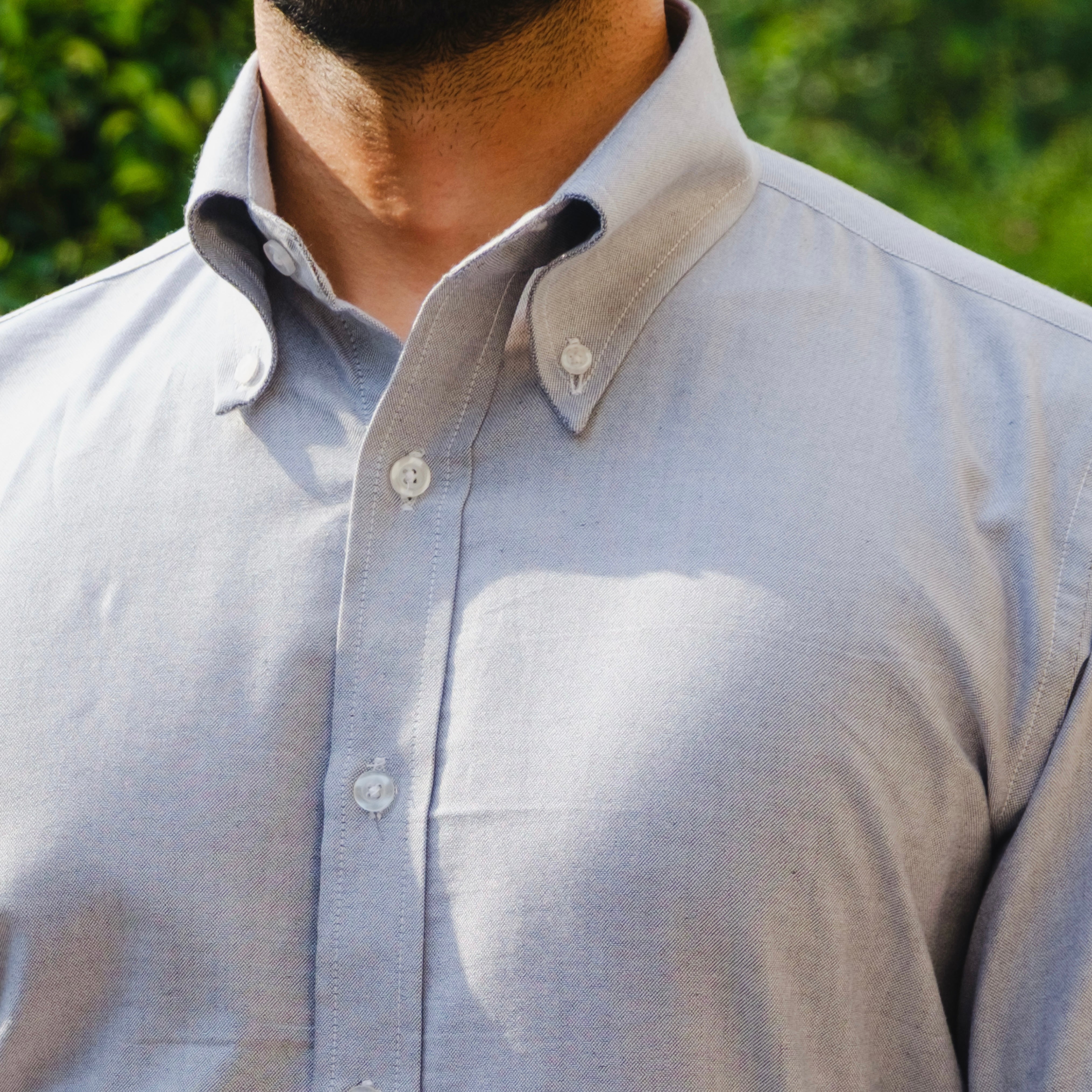 THE IVY GREY OXFORD BUTTON-DOWN