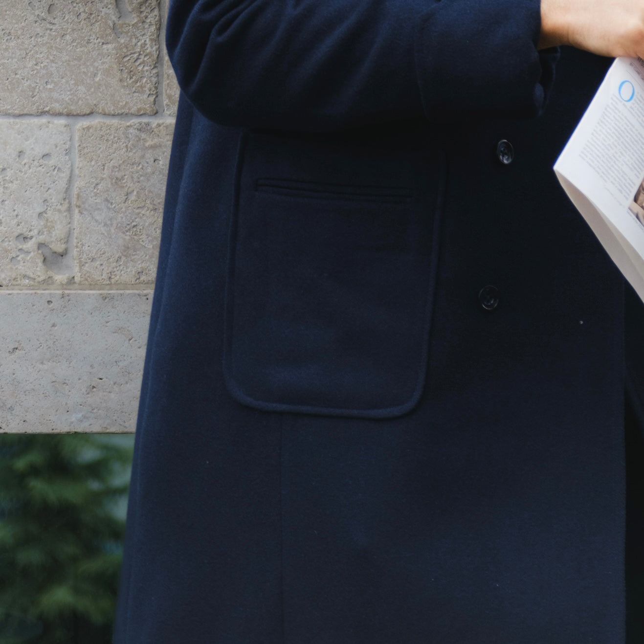 AZZURO INVERNO DOUBLE BREASTED OVERCOAT