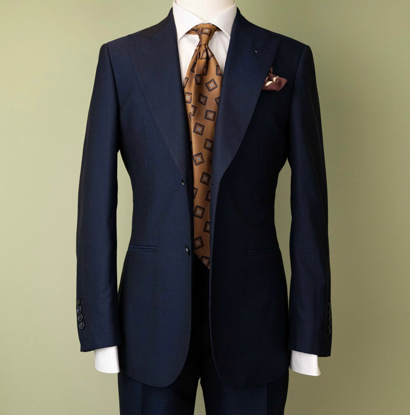 TERRA QUADRATO GEOMETRIC SILK TIE