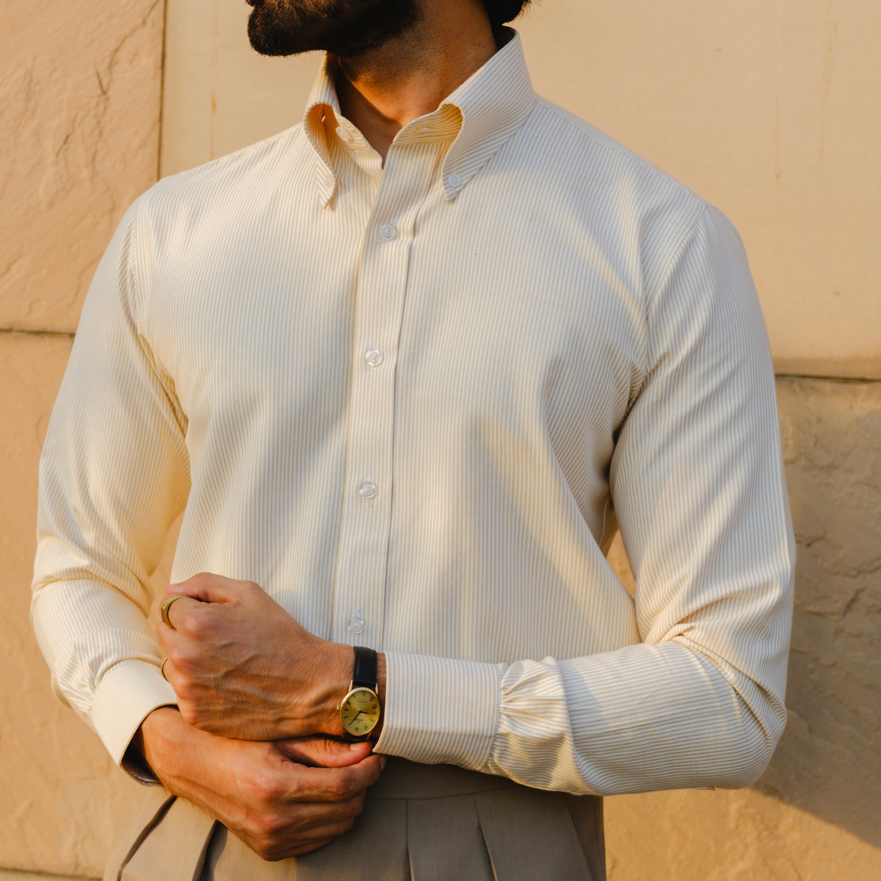 SAVONA PINSTRIPE BUTTON DOWN SHIRT