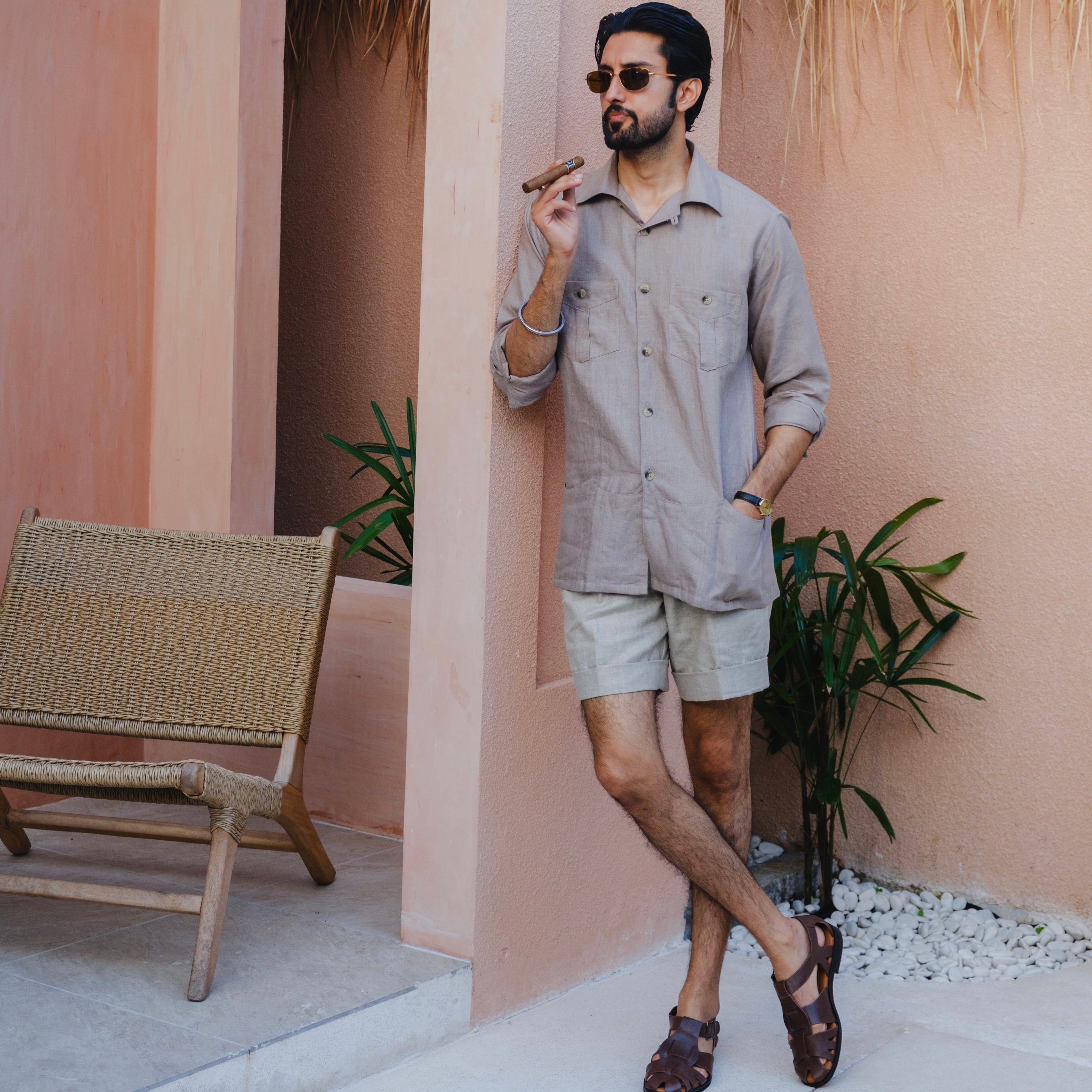 PATRIMONIO RADICI SAFARI LINEN JACKET