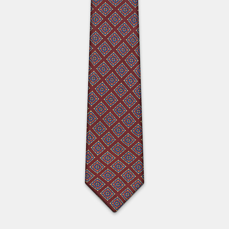 RAVENNA DIAMOND MADDER SILK TIE