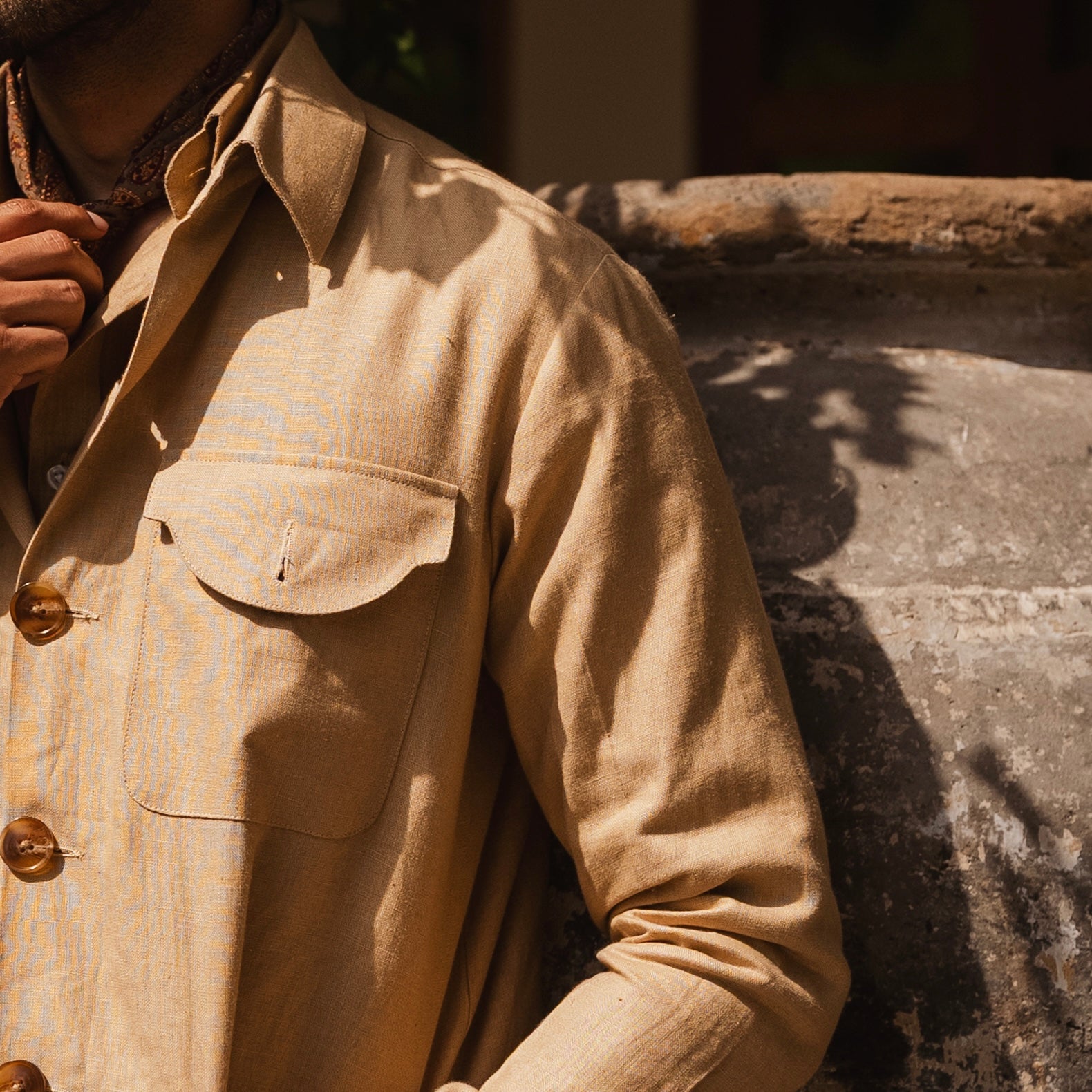 COPANELLO RADICI SAFARI LINEN JACKET