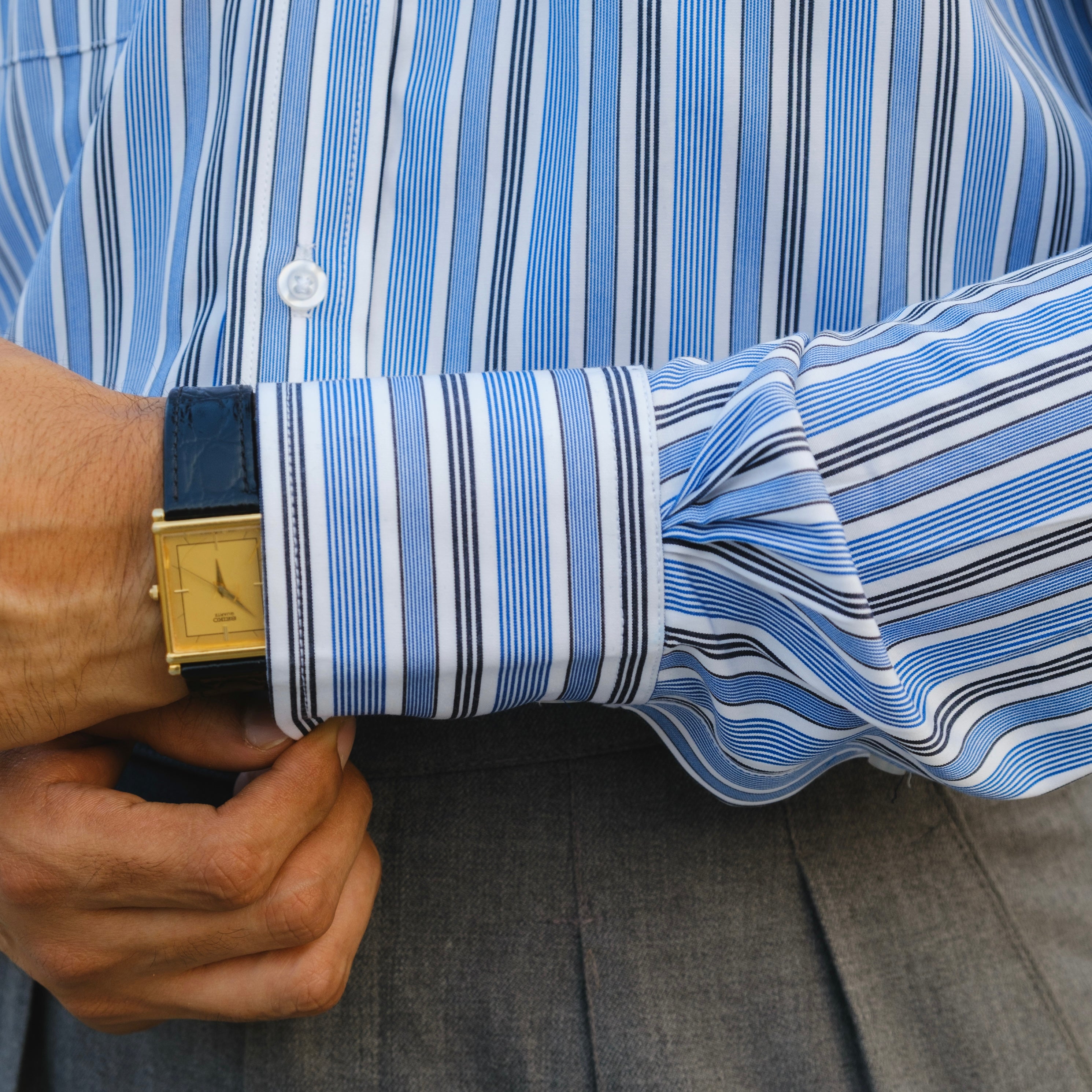 FIESOLE STRIPED DOUBLE POCKET SHIRT