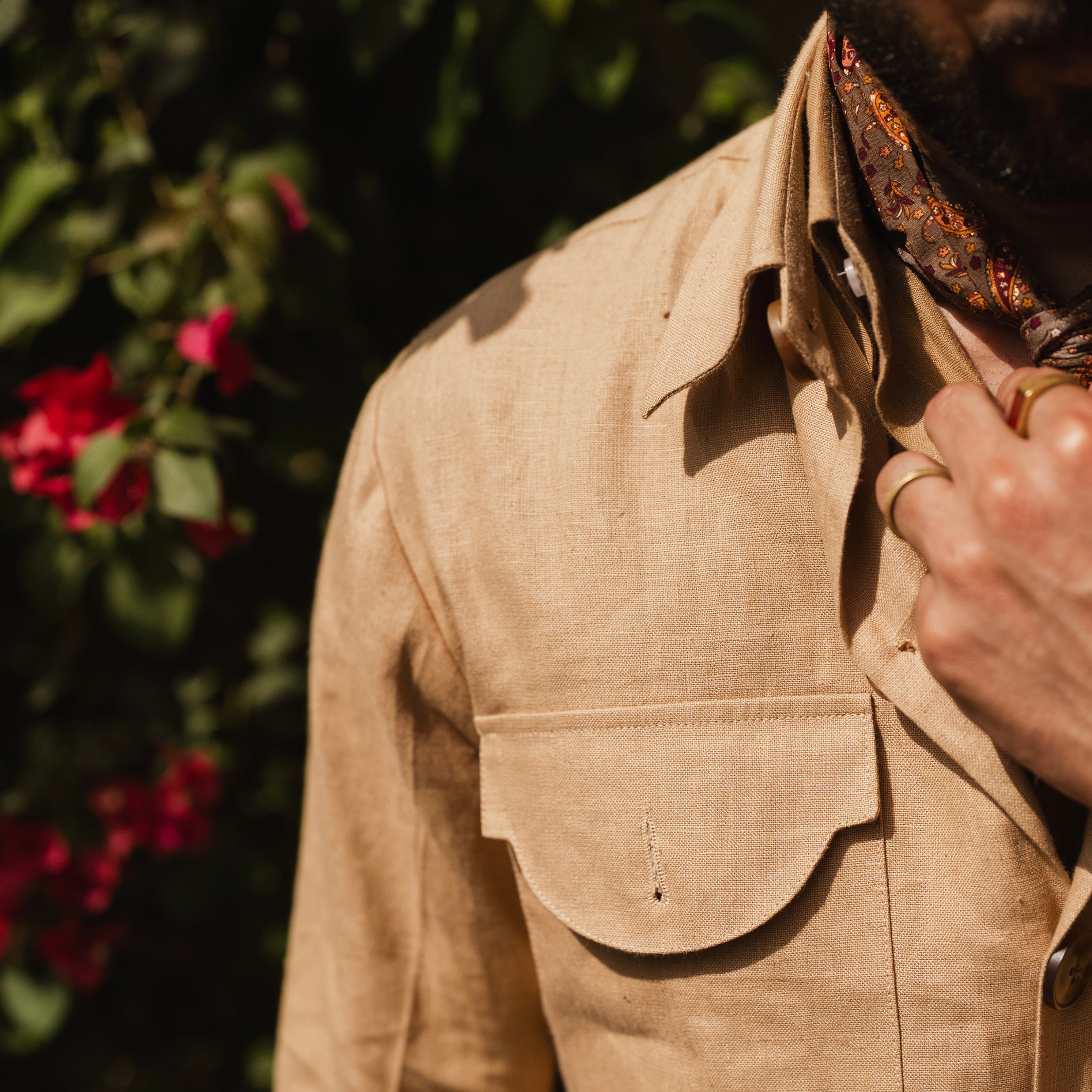 COPANELLO RADICI SAFARI LINEN JACKET