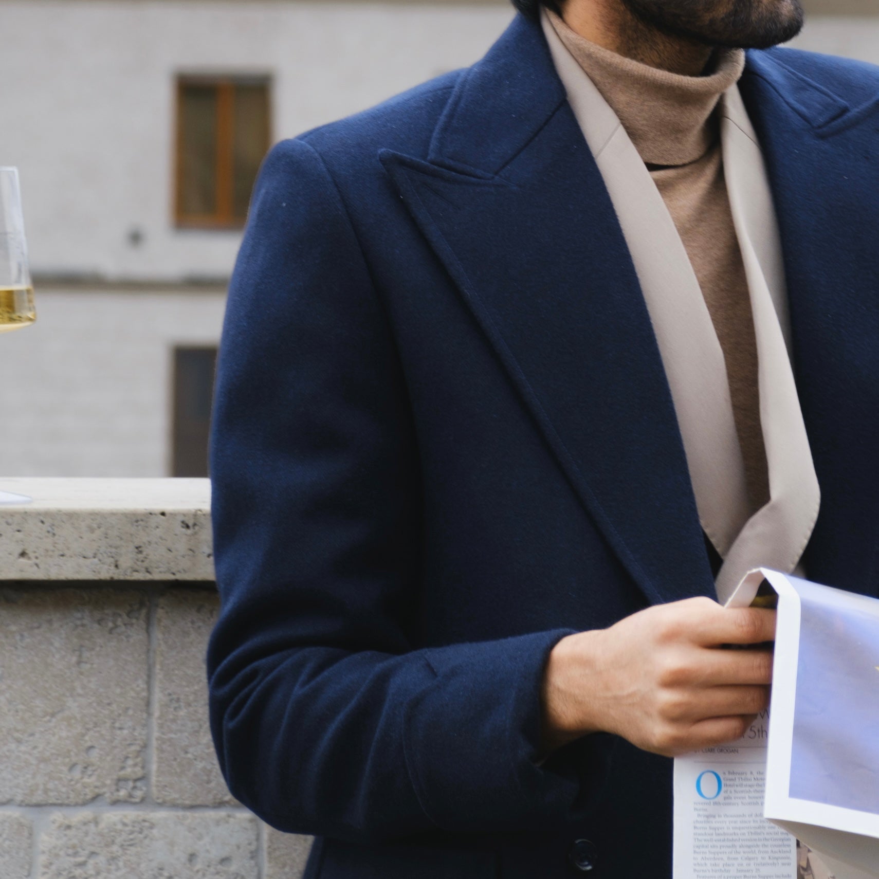 AZZURO INVERNO DOUBLE BREASTED OVERCOAT