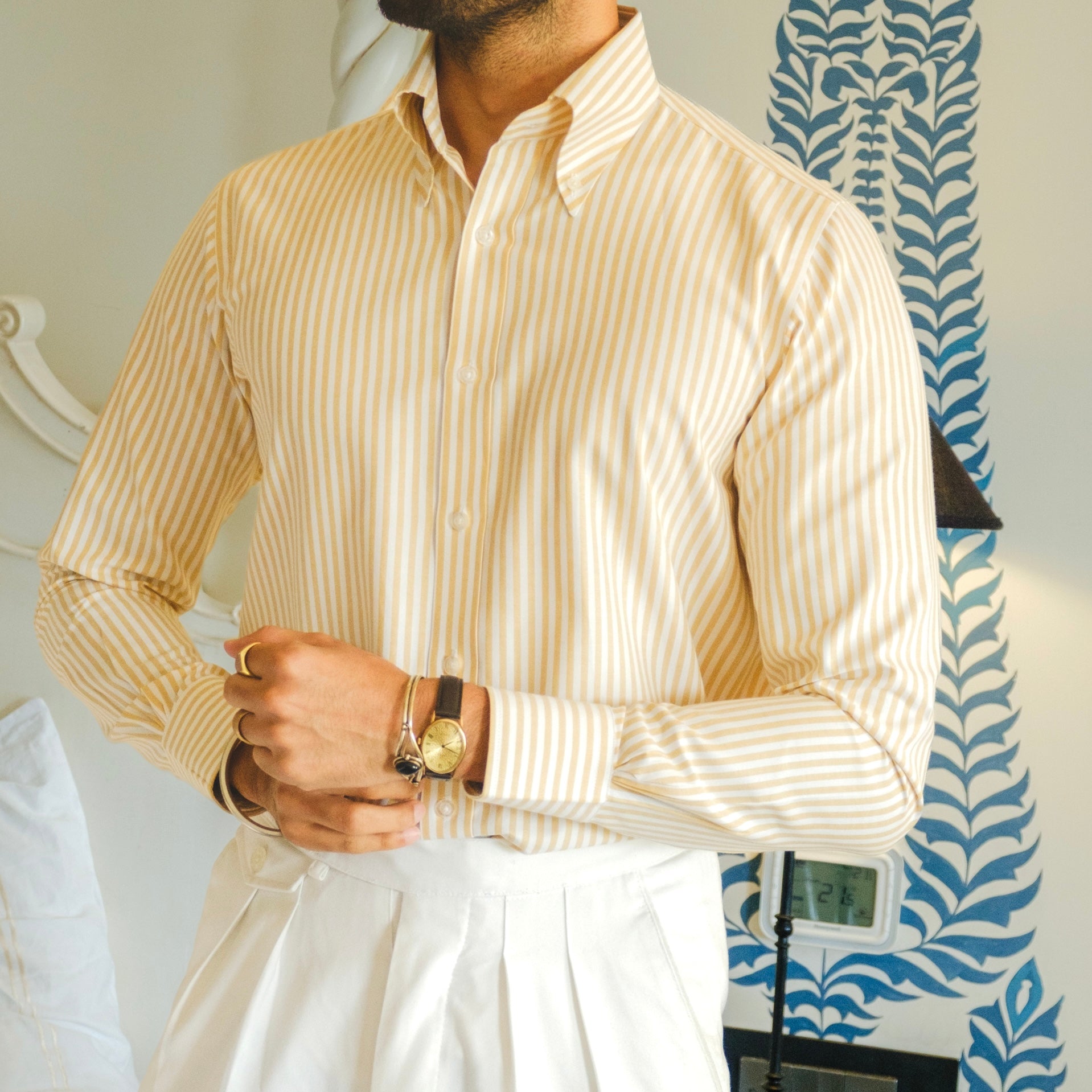 COMACCHIO STRIPED OXFORD BUTTON DOWN SHIRT