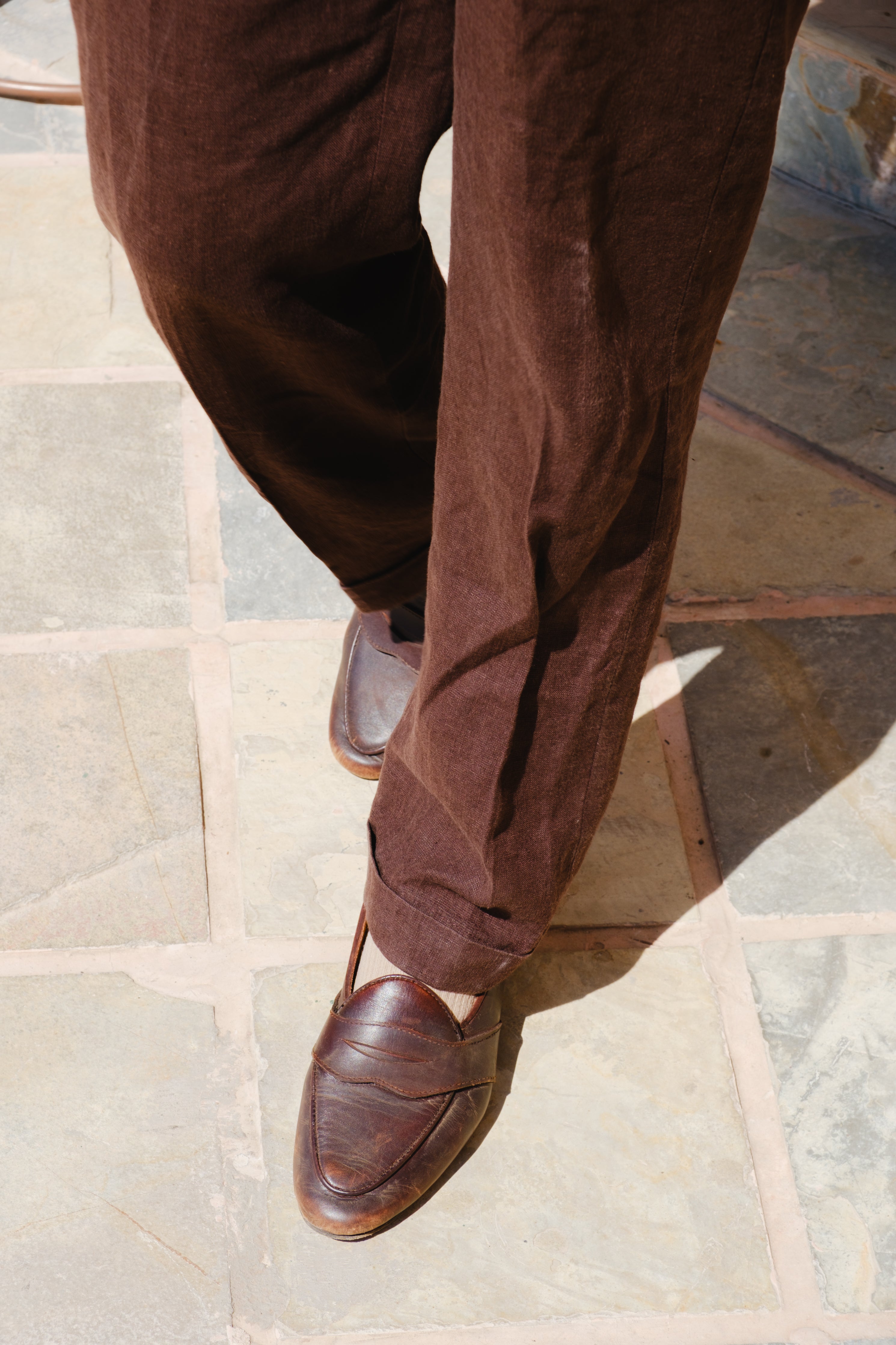 ESPRESSO BROWN LINEN DOUBLE BREASTED SUIT