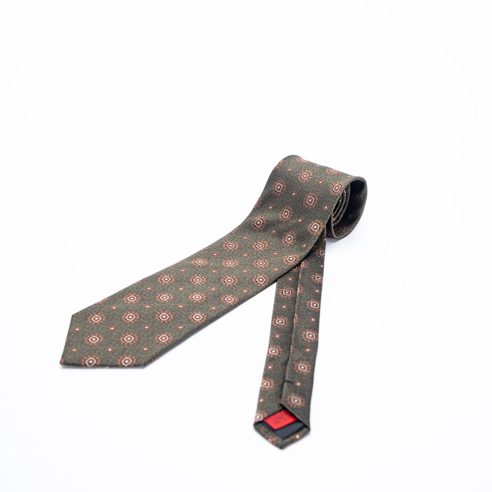 PIETRA MEDALLION PATTERN 100% MADDER SILK TIE