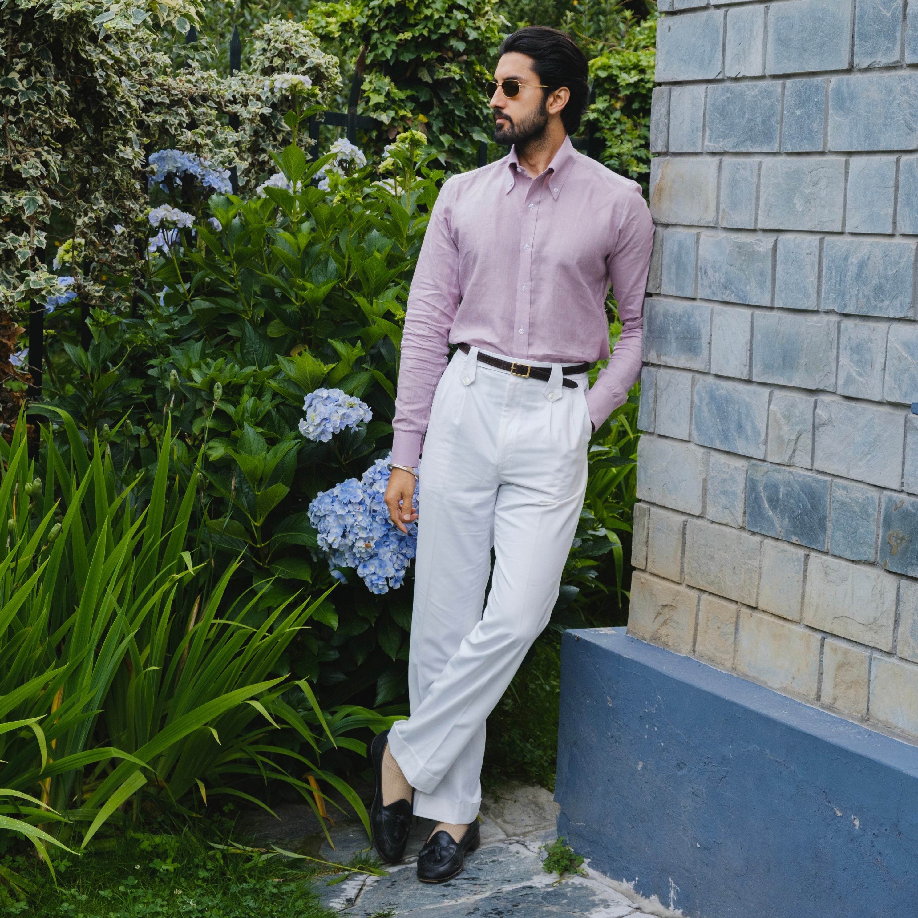 WISTERIA LINEN BUTTON DOWN SHIRT