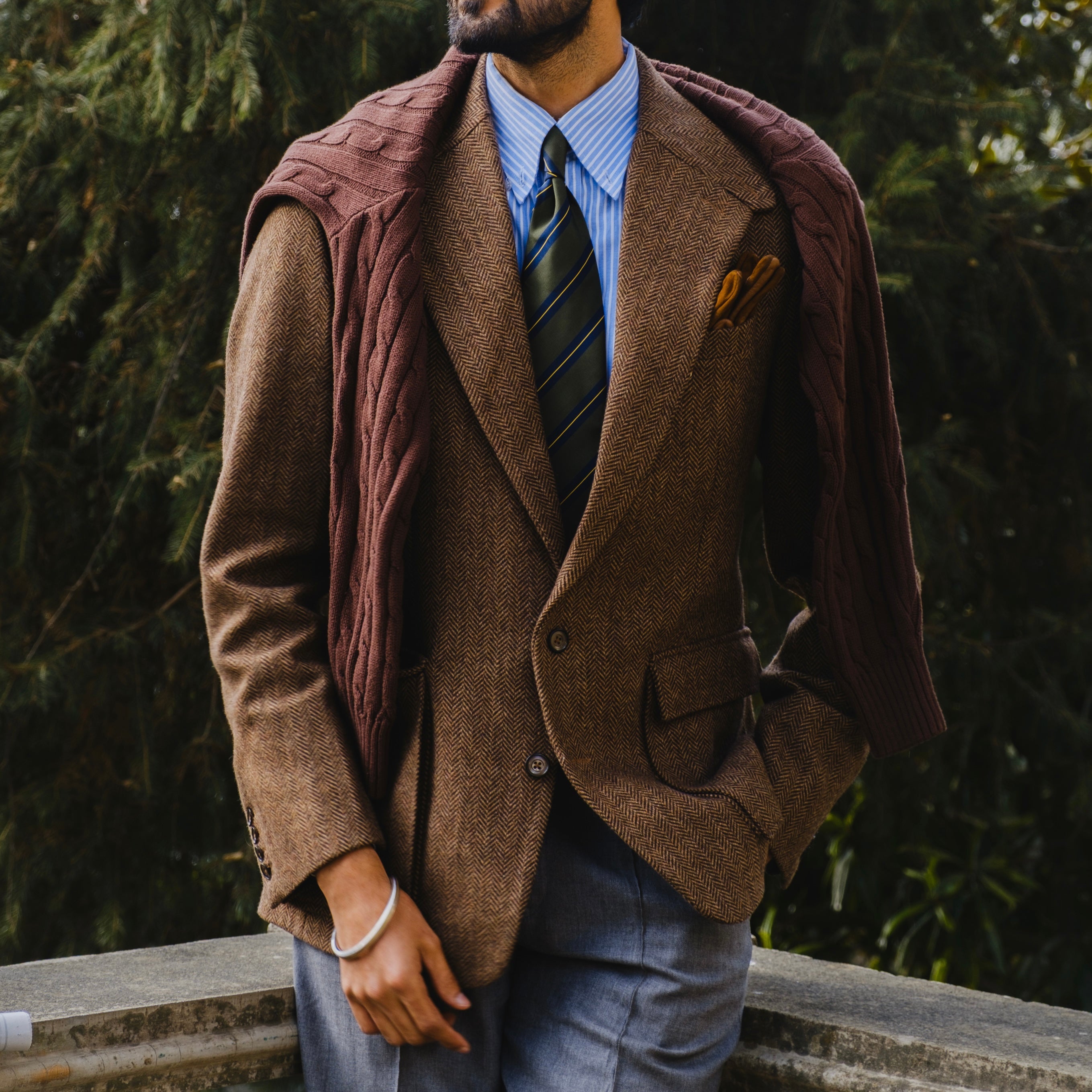 MONTEBELLO HERRINGBONE SPORTS COAT
