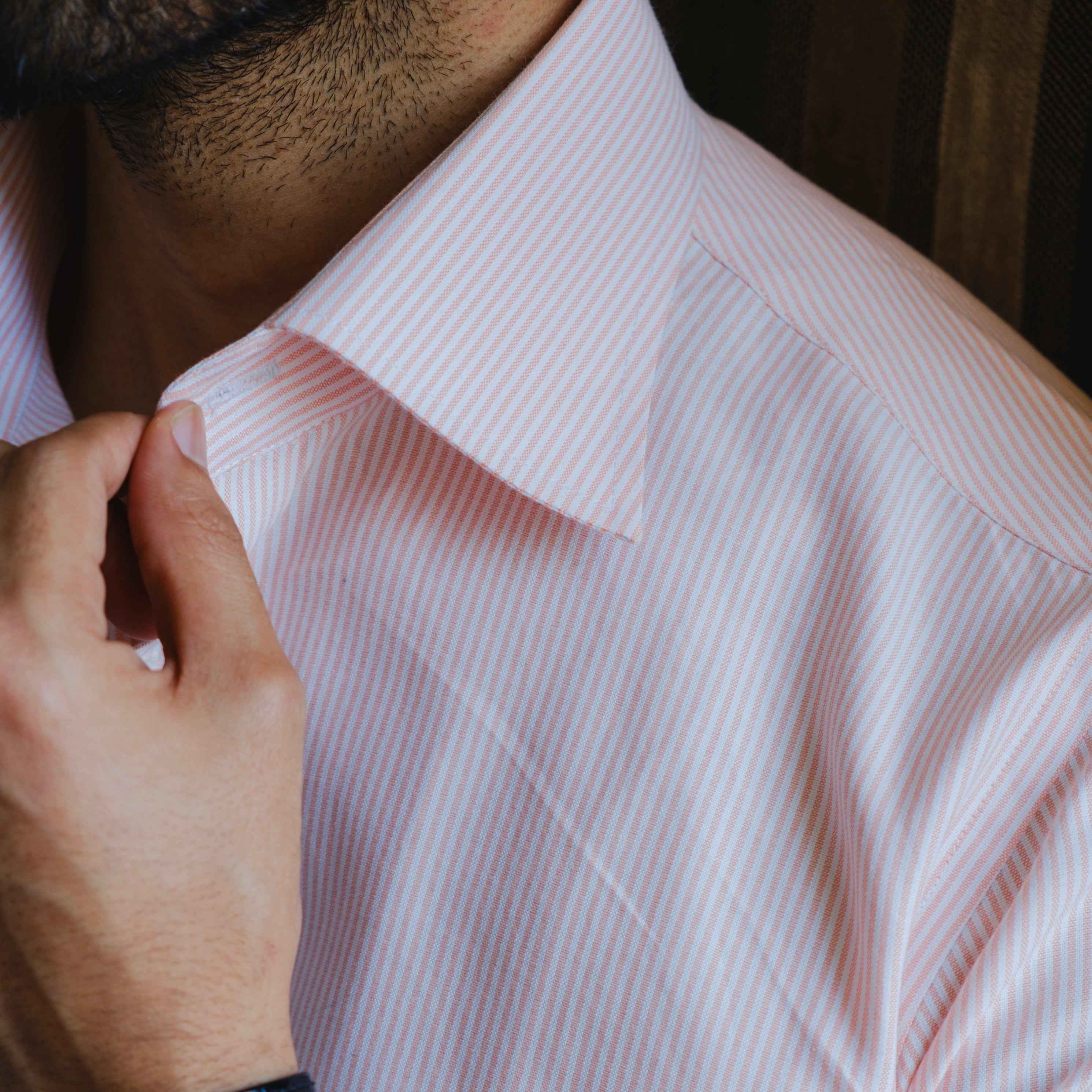 SANREMO PINSTRIPE NEAPOLITAN CUFF SHIRT