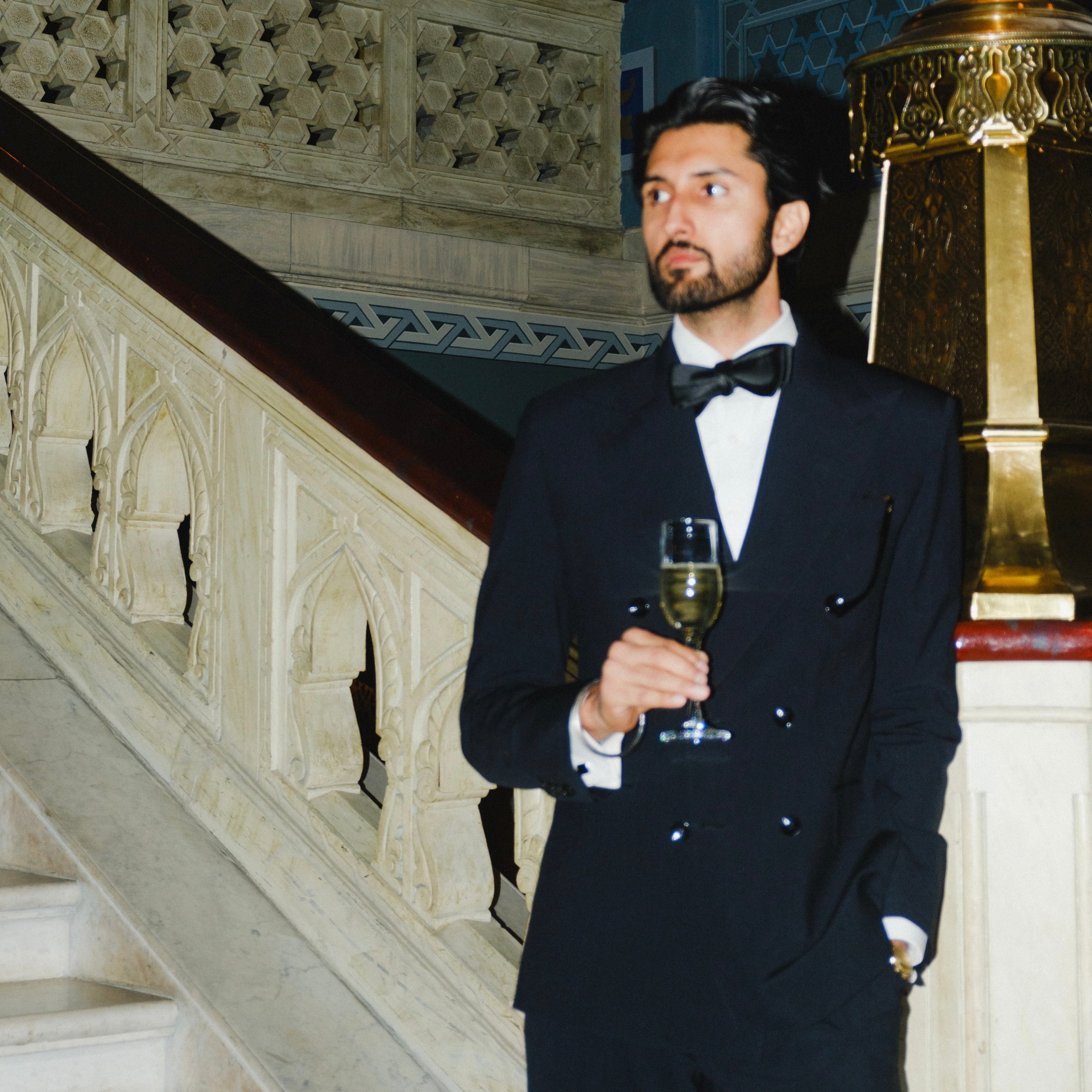 TUXEDO BLACK DOUBLE BREASTED SUIT