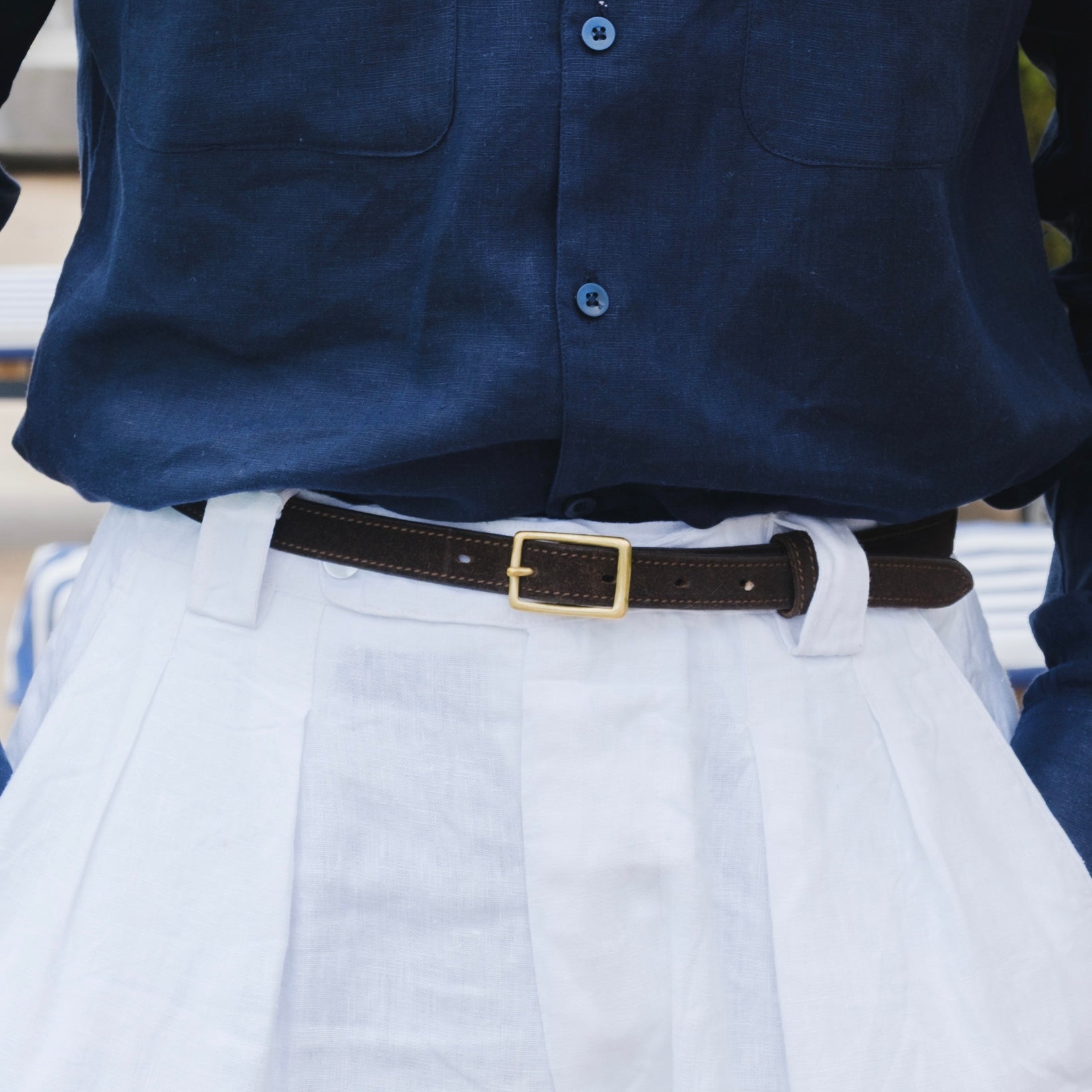 THE BELLAGIO BROWN SUEDE BELT