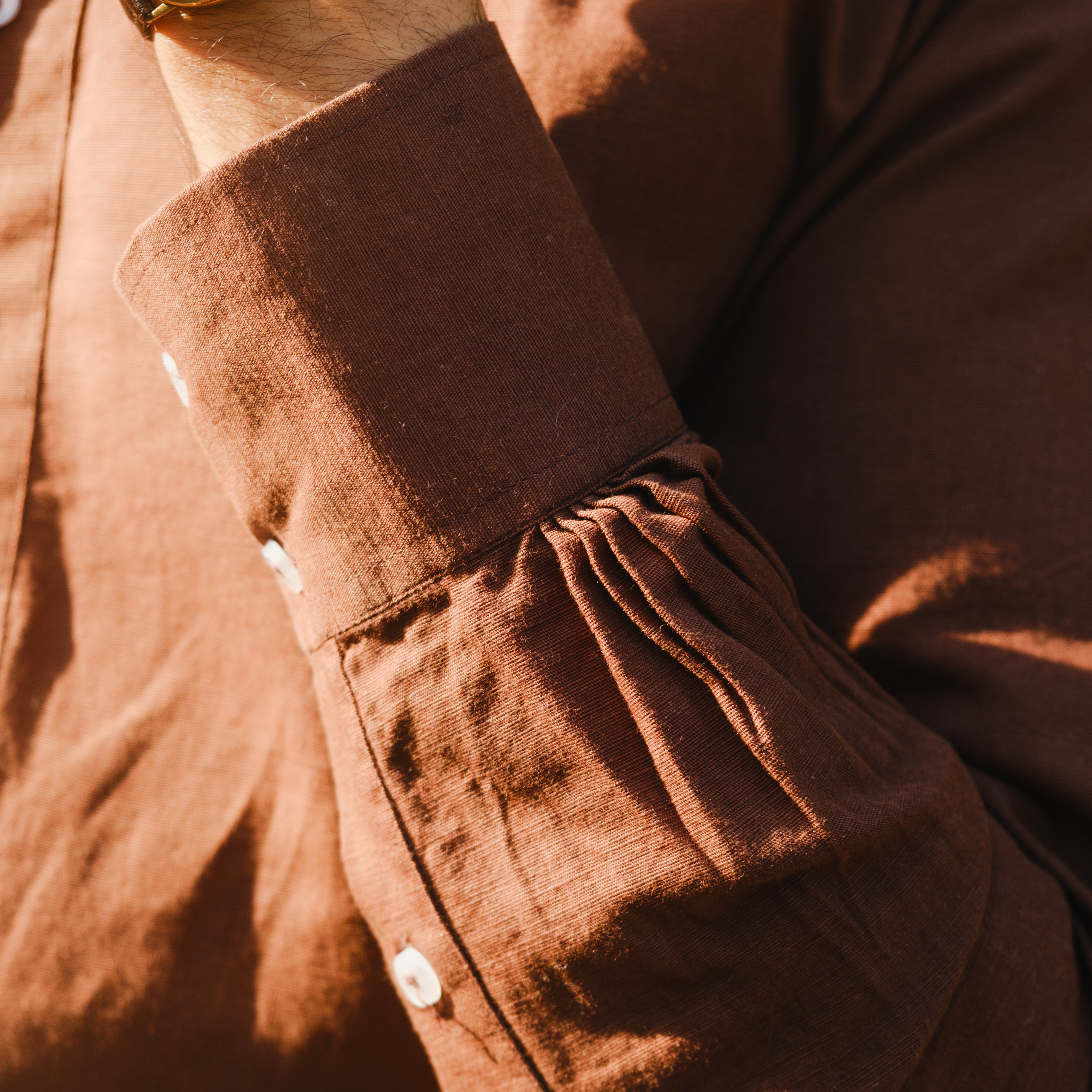 NAPOLI ESPRESSO LINEN POLO SHIRT