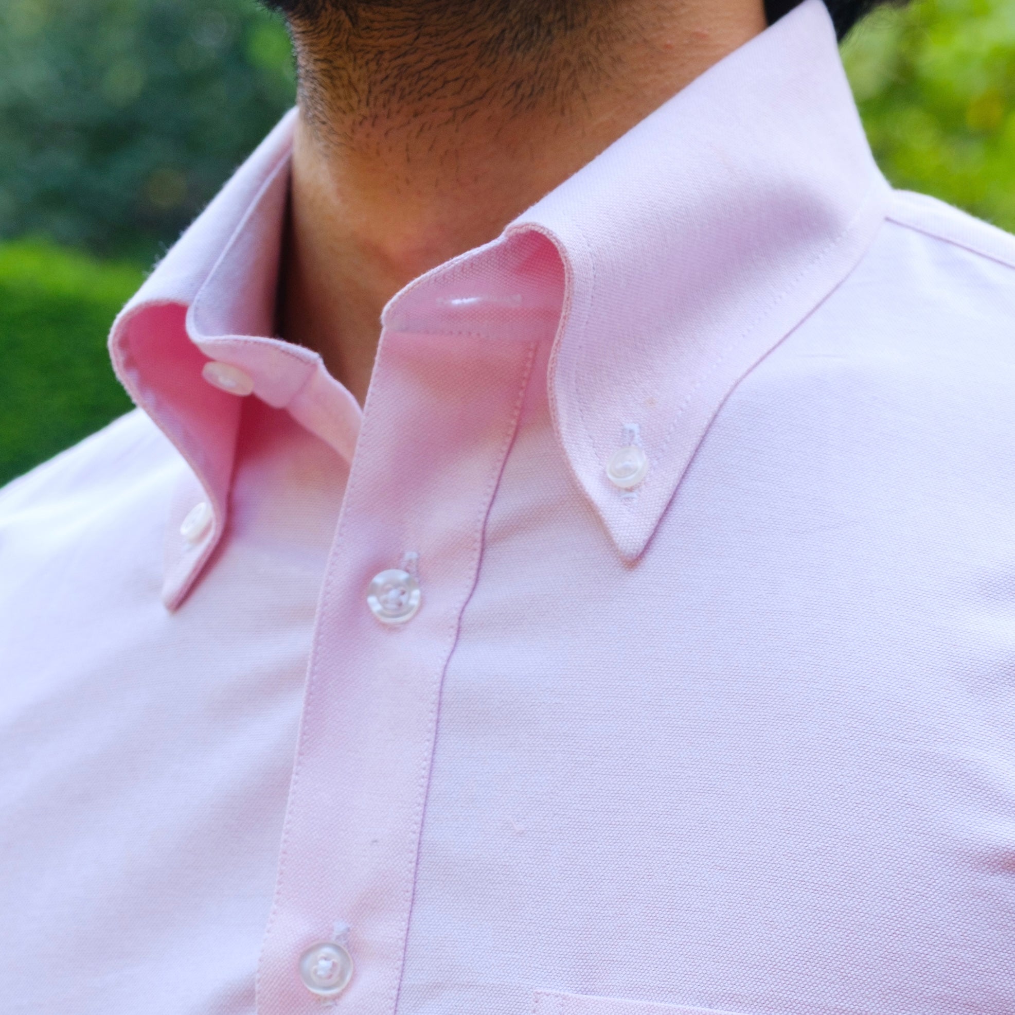 BERGAMO LIGHT PINK OXFORD BUTTON-DOWN POLO SHIRT