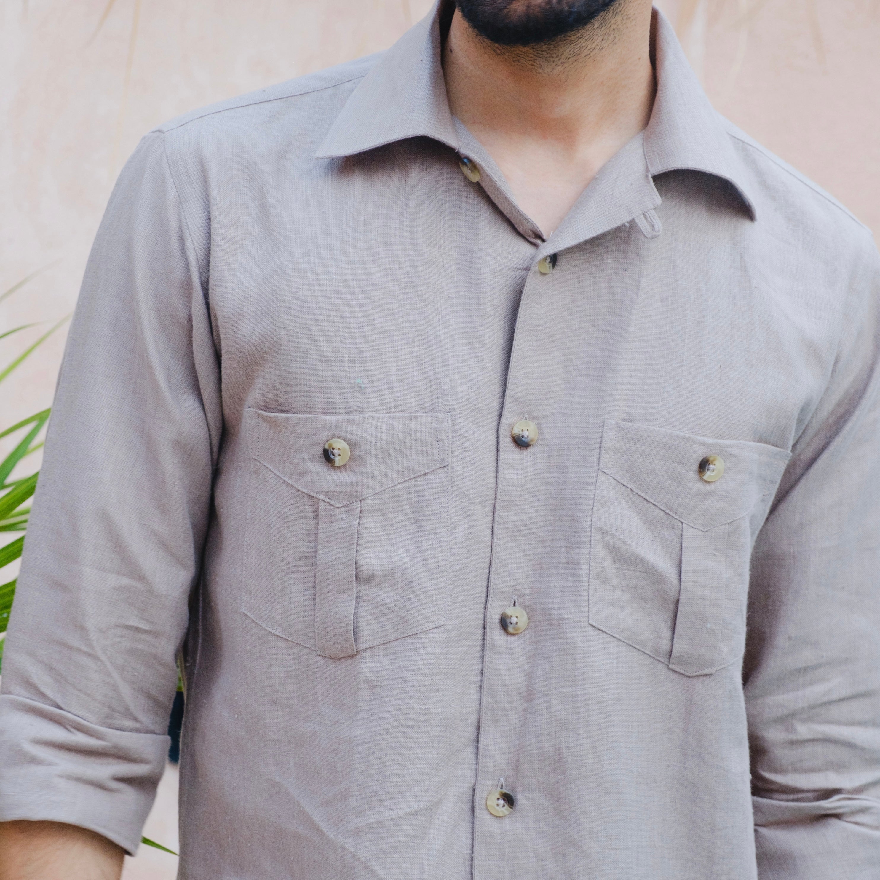 PATRIMONIO RADICI SAFARI LINEN JACKET