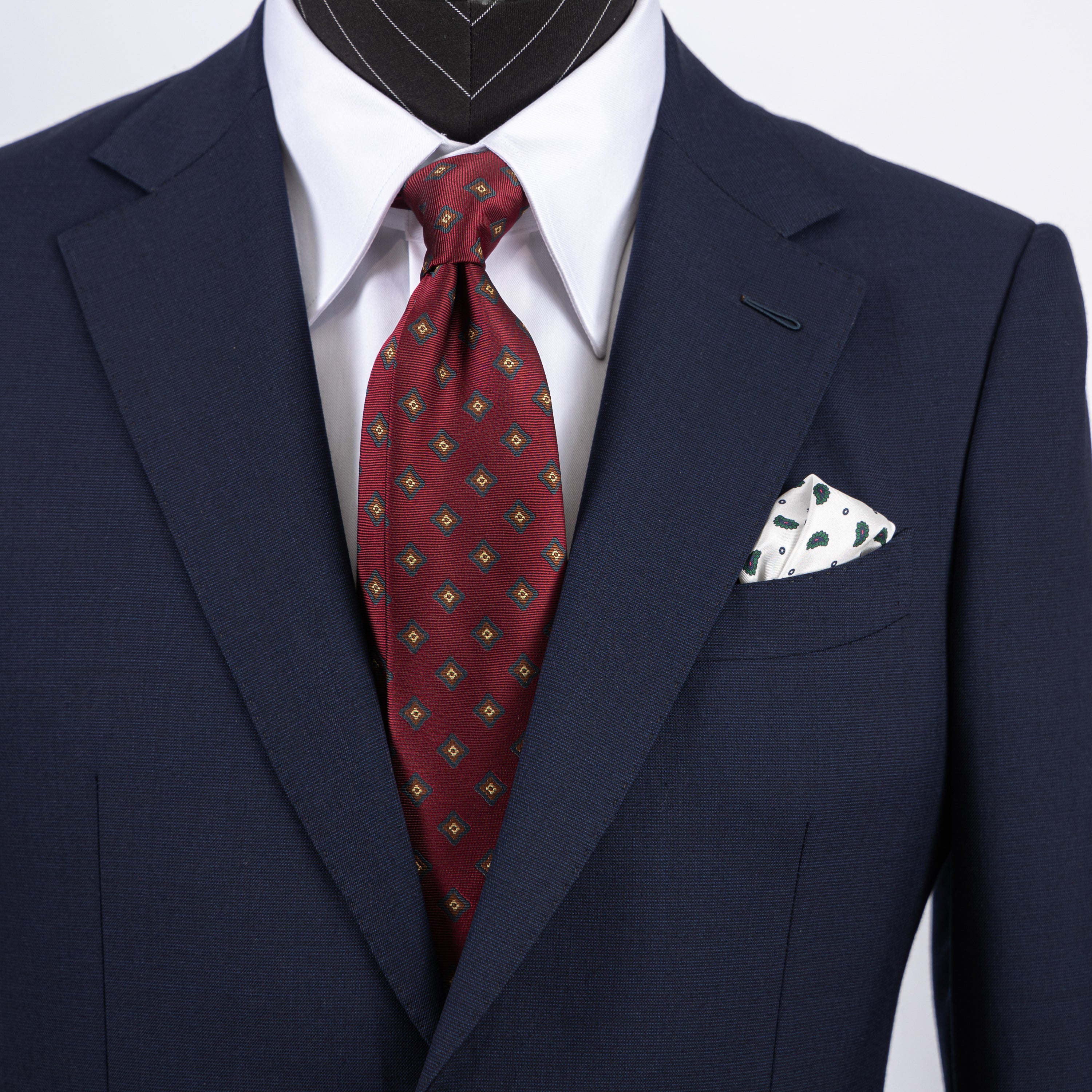 LUCCA FLORAL DIAMOND MADDER SILK TIE