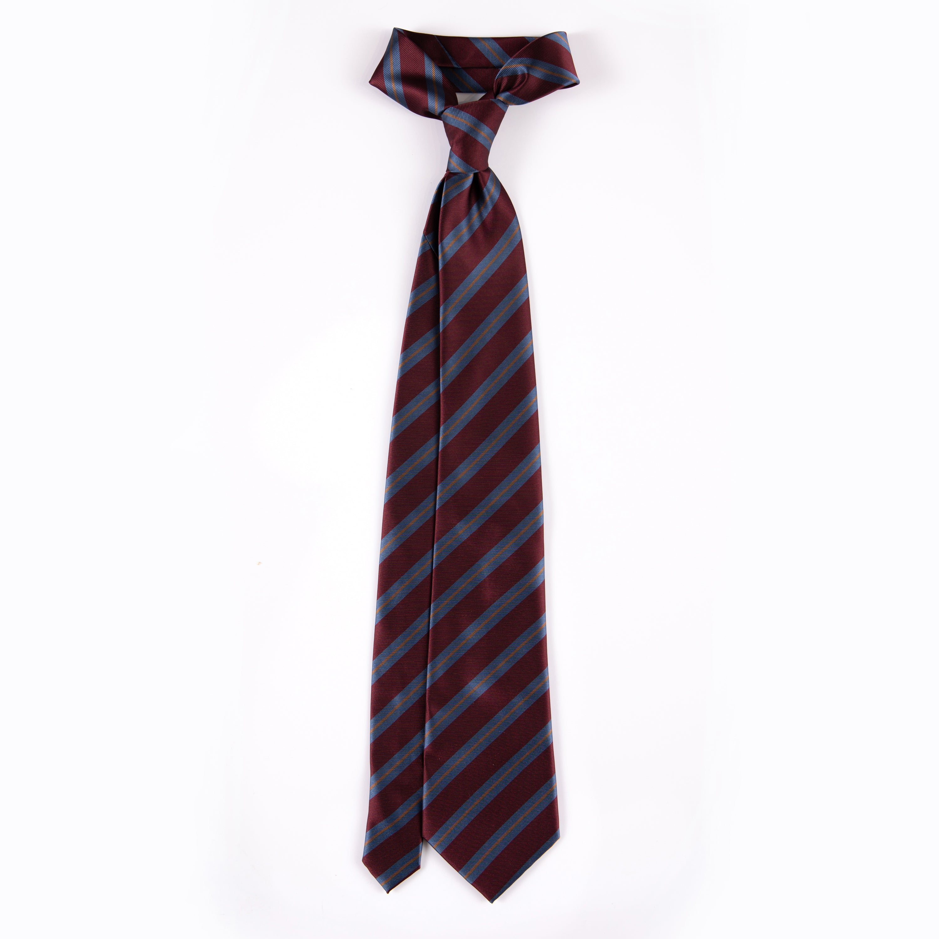 FERRARA REGIMENTAL STRIPED MADDER SILK TIE