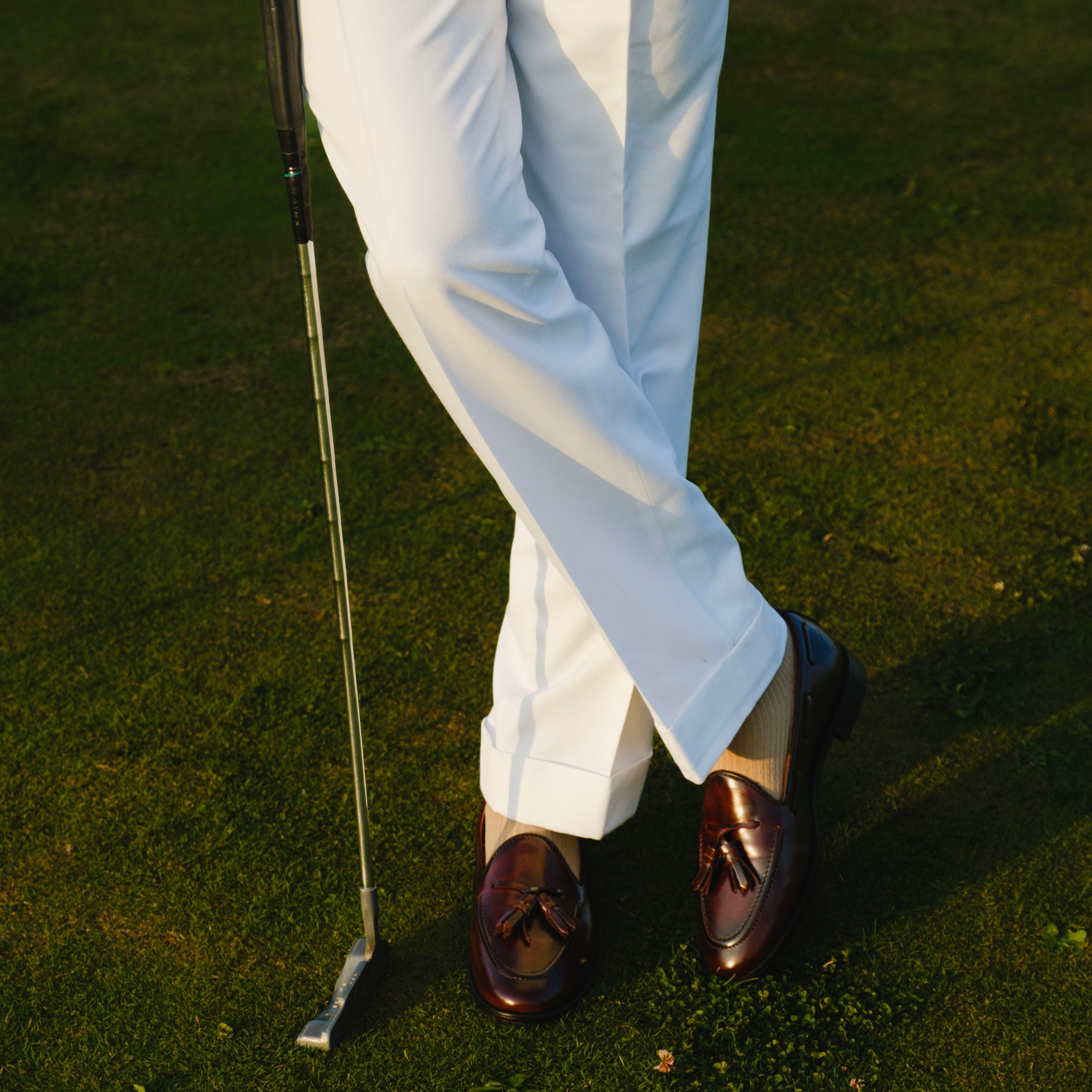 SARTORIAL GURKHA COTTON PLEATED TROUSERS