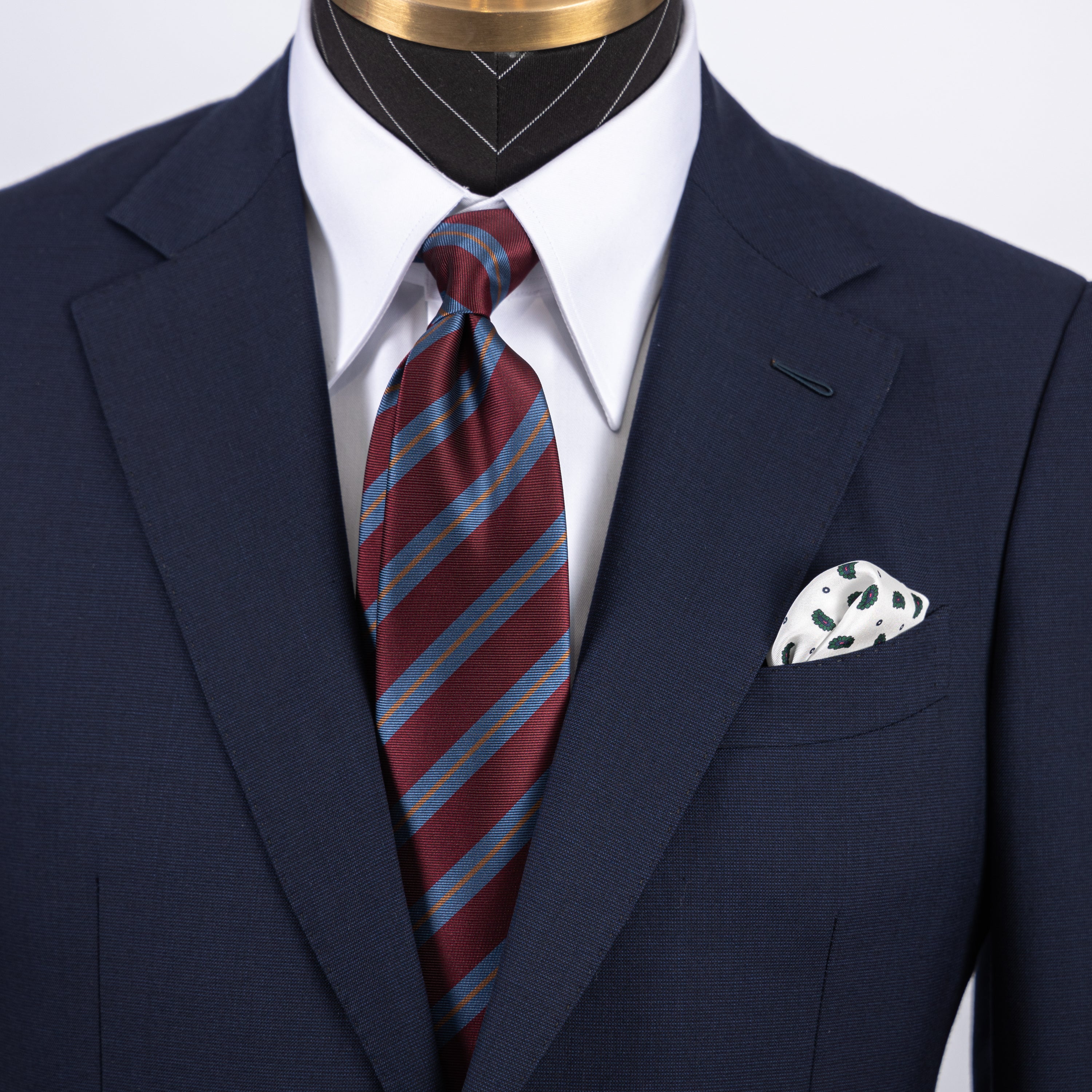 FERRARA REGIMENTAL STRIPED MADDER SILK TIE