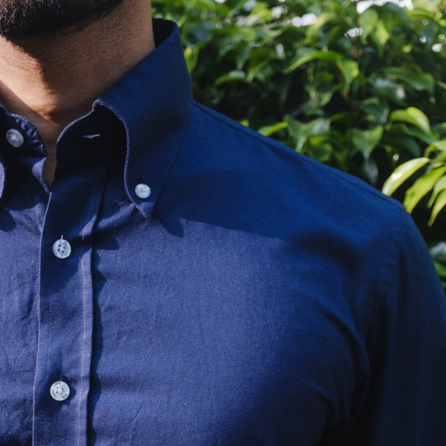 LOMBARDY NAVY BLUE BUTTON DOWN SHIRT