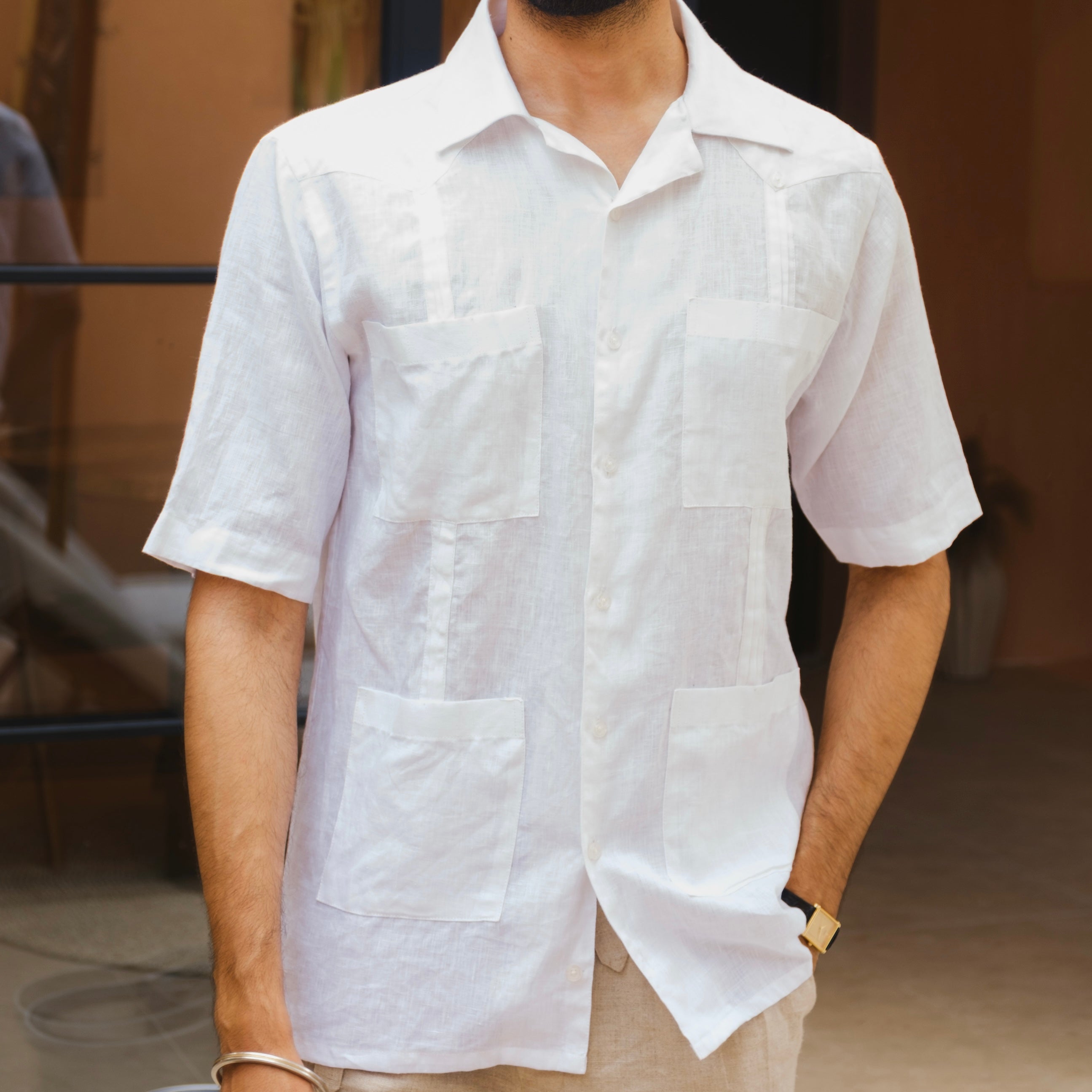 PALAZZO BIANCA WHITE LINEN SAFARI