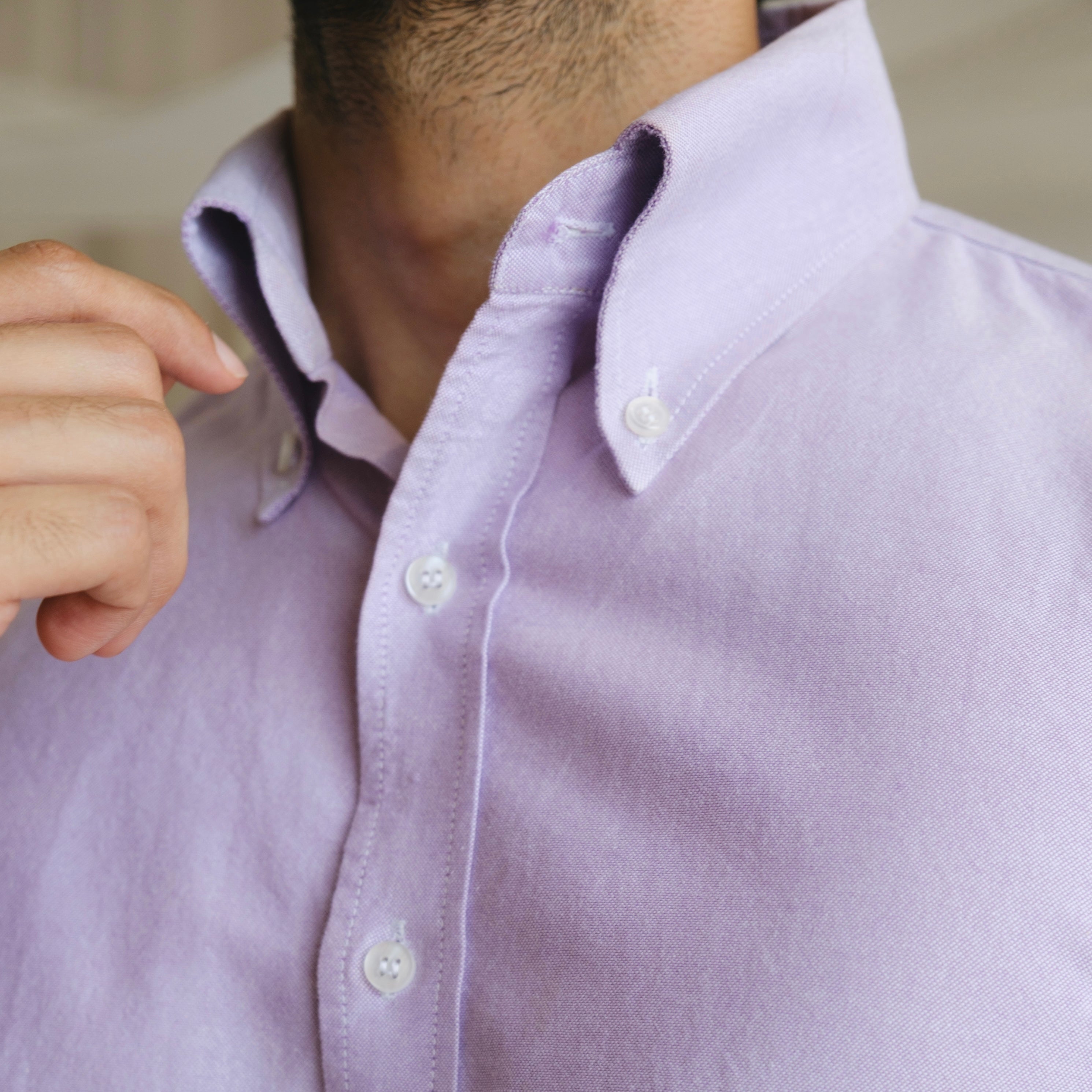 BRERA LAVENDER OXFORD BUTTON-DOWN SHIRT