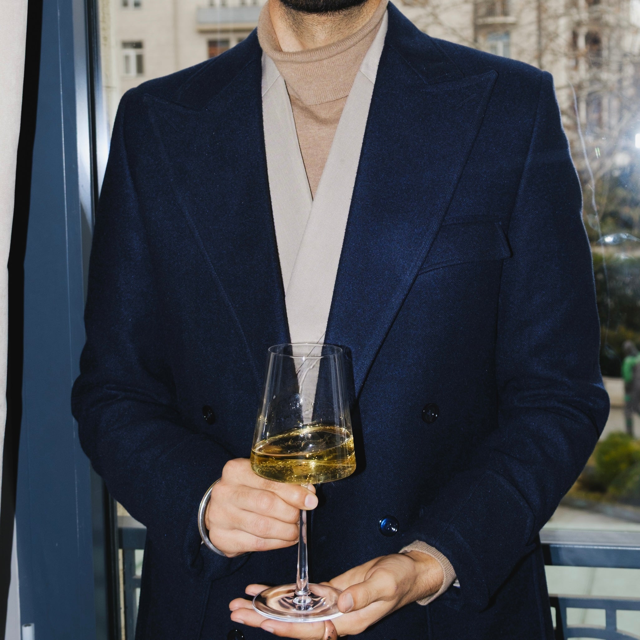 AZZURO INVERNO DOUBLE BREASTED OVERCOAT