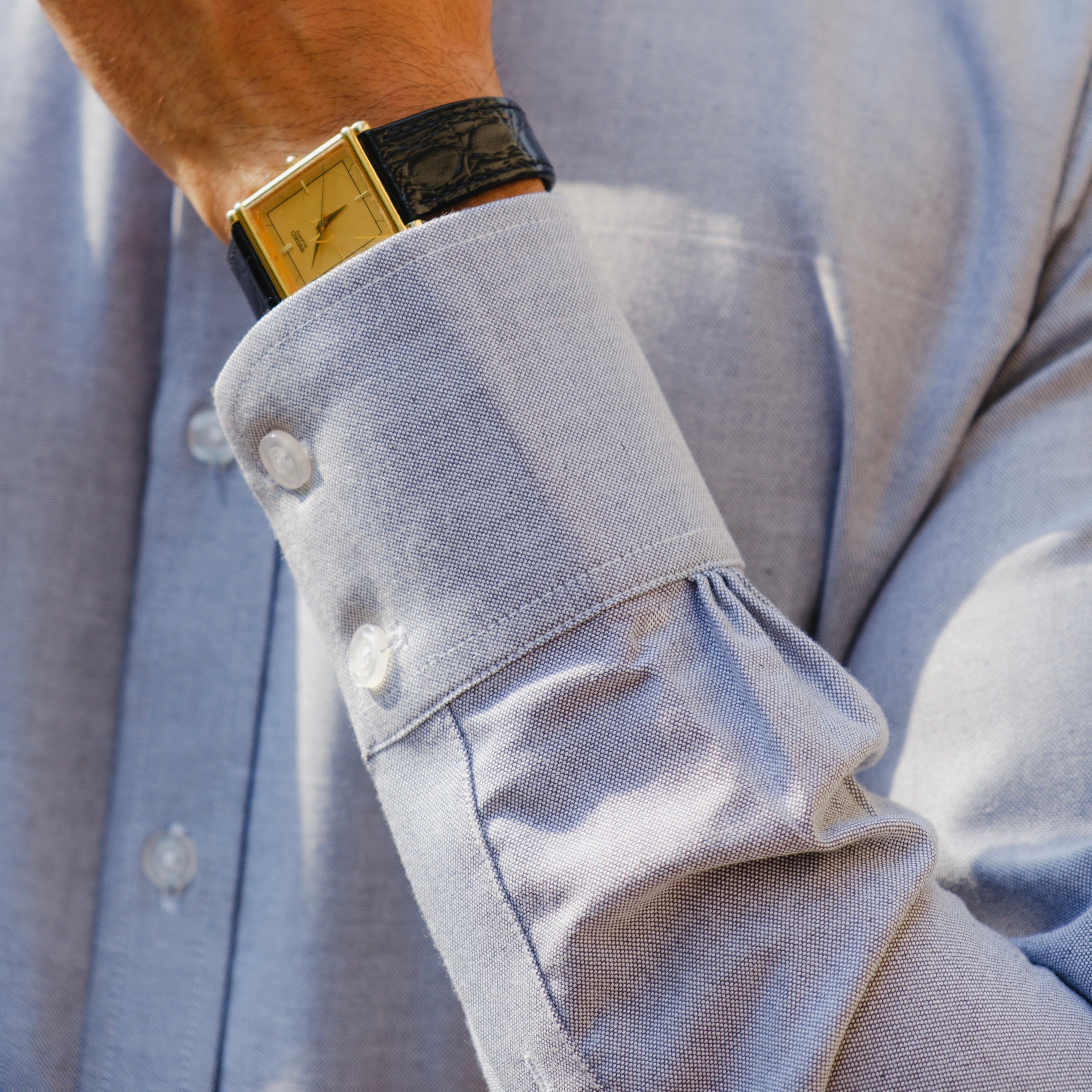 THE IVY GREY OXFORD BUTTON-DOWN