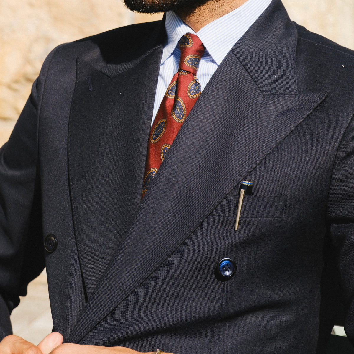 THE HARBOUR NAVY SUPER 160s ESSENTIAL SUIT