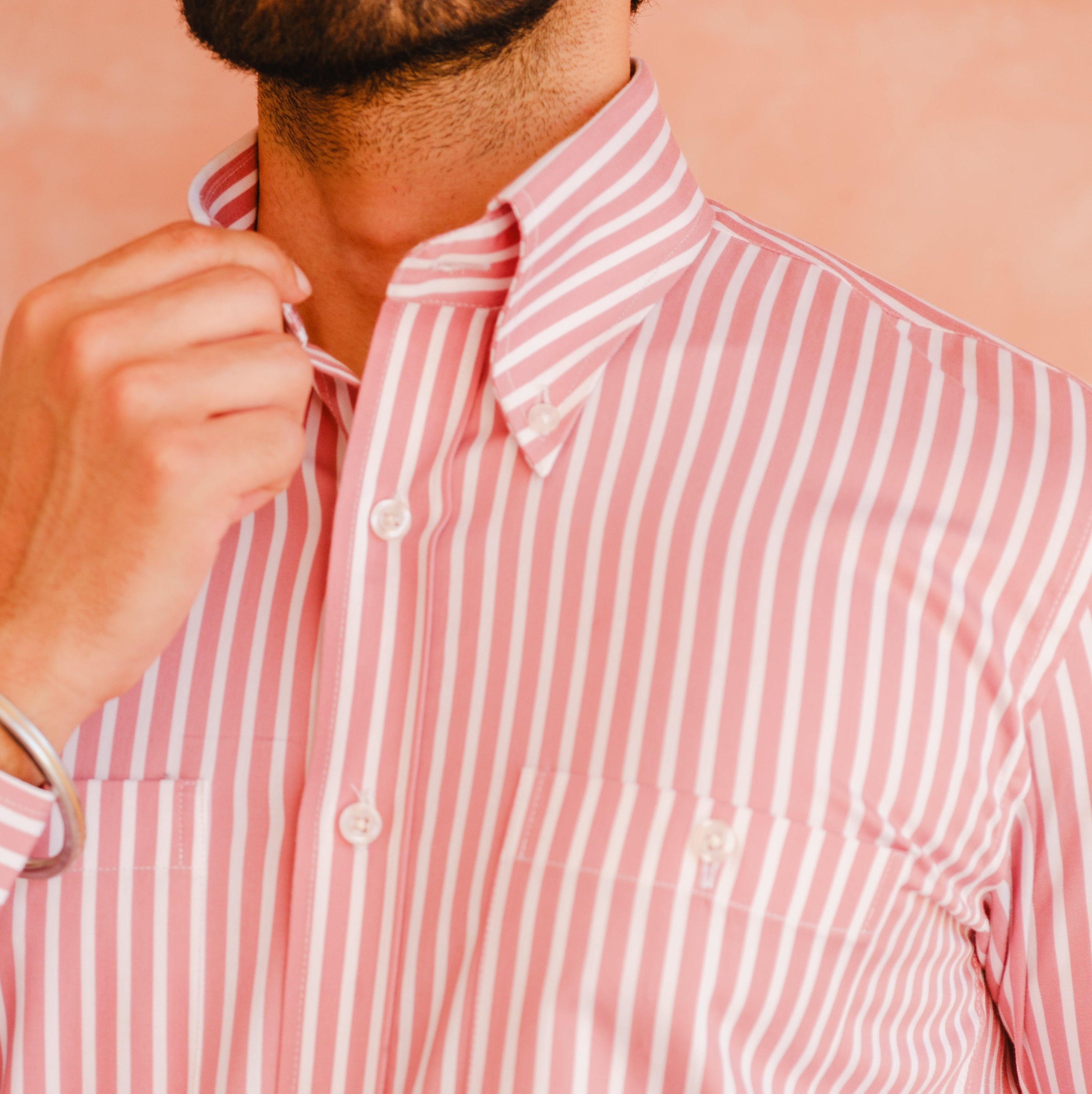 STILARO STRIPED BUTTON DOWN SHIRT