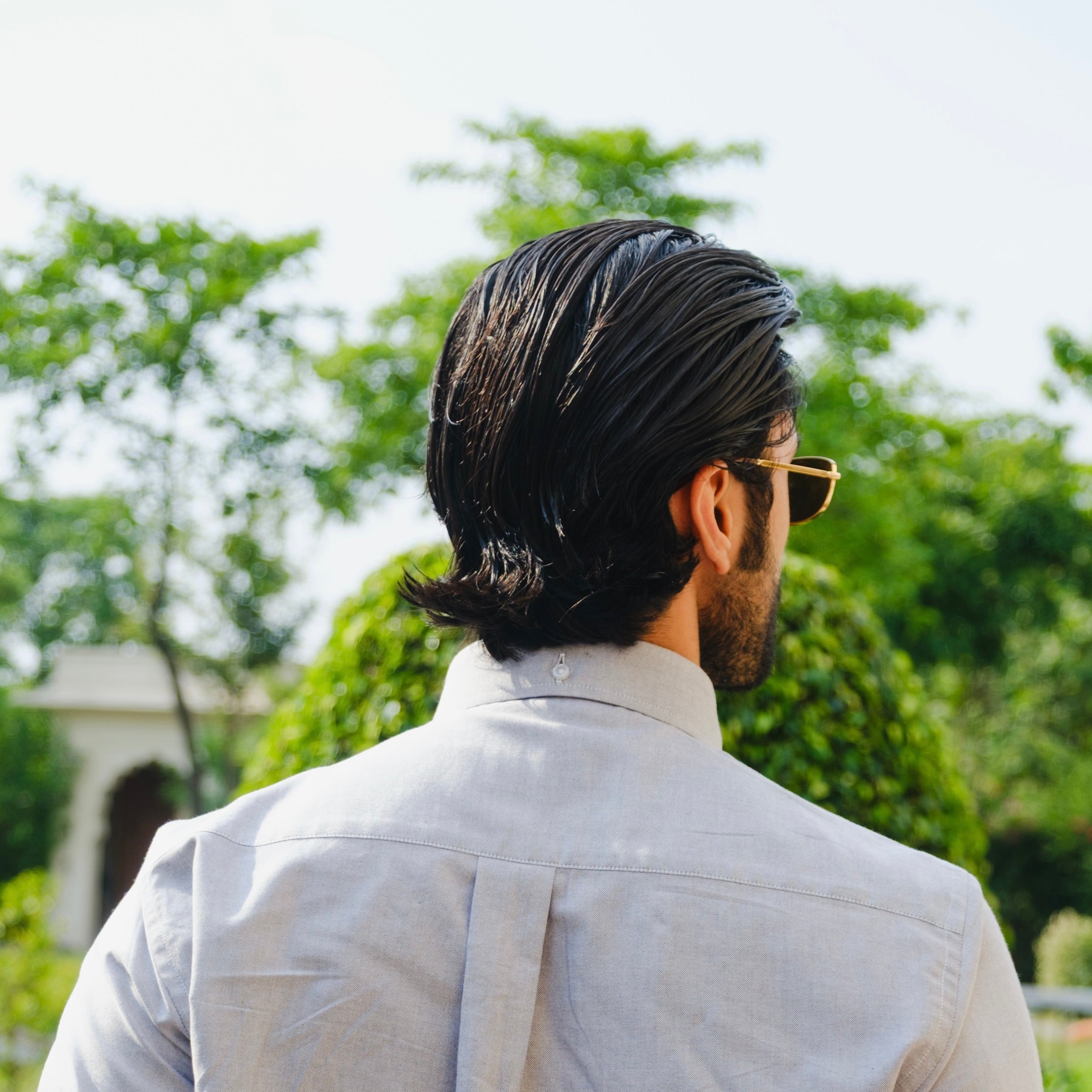 THE IVY GREY OXFORD BUTTON-DOWN