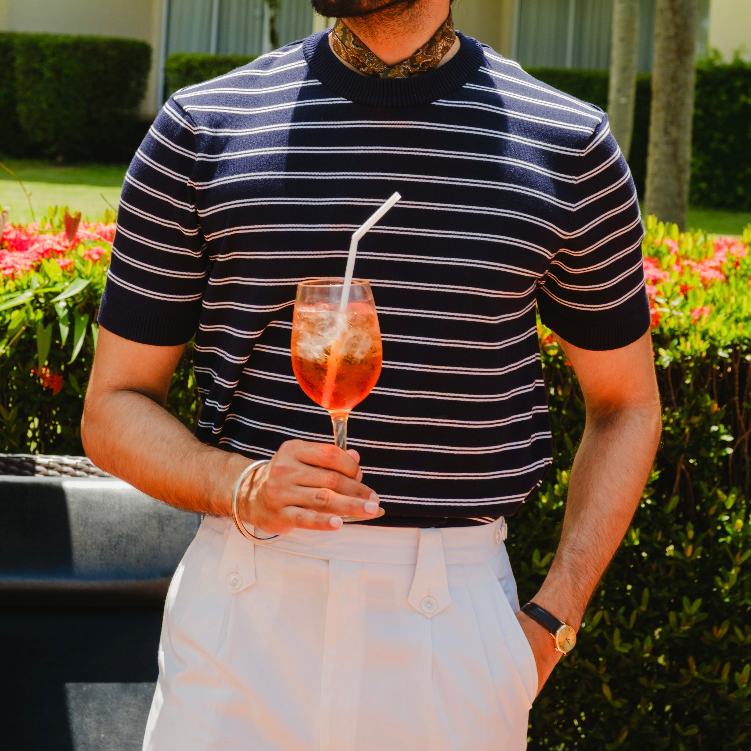ORTIGIA STRIPED JERSEY T-SHIRT