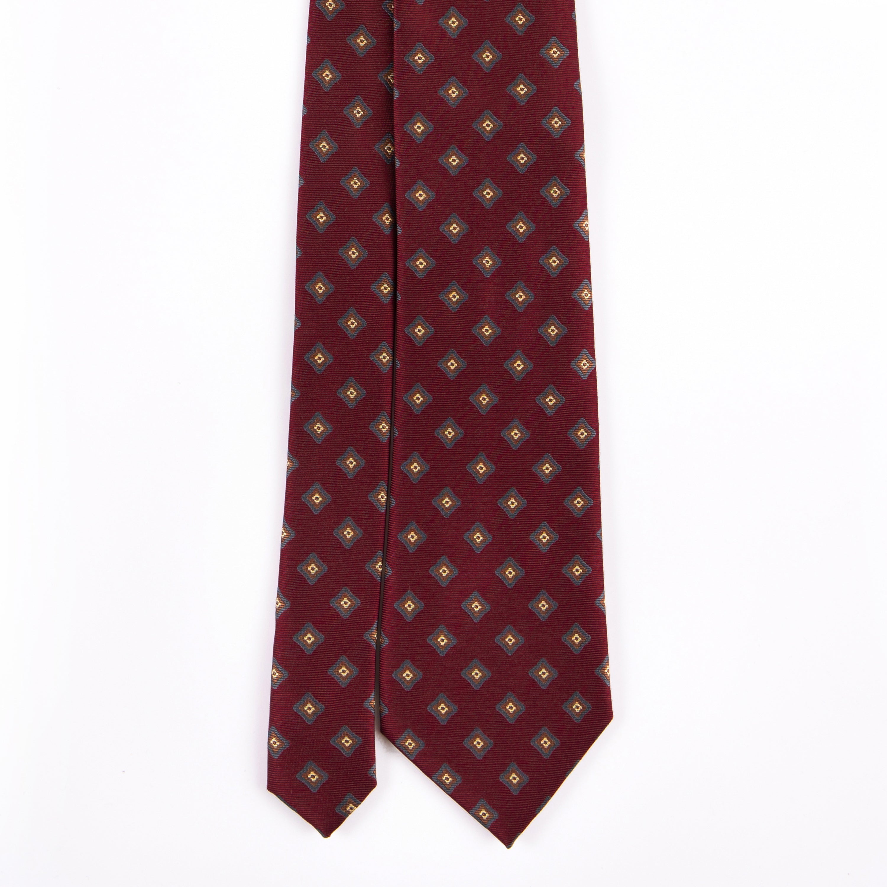 LUCCA FLORAL DIAMOND MADDER SILK TIE