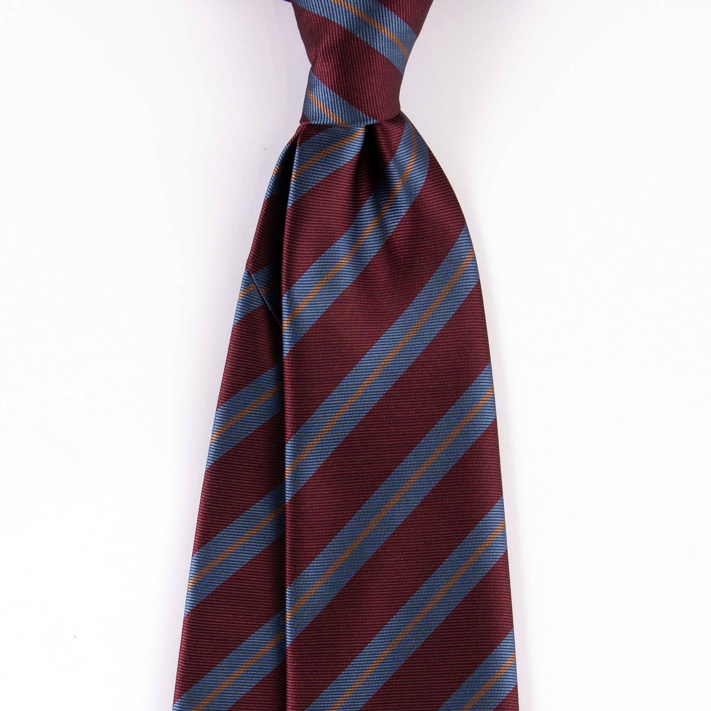 FERRARA REGIMENTAL STRIPED MADDER SILK TIE