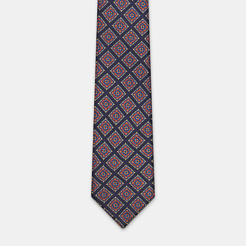 GIARDINO DIAMOND PATTERN SELFTIPPED MADDER SILK TIE