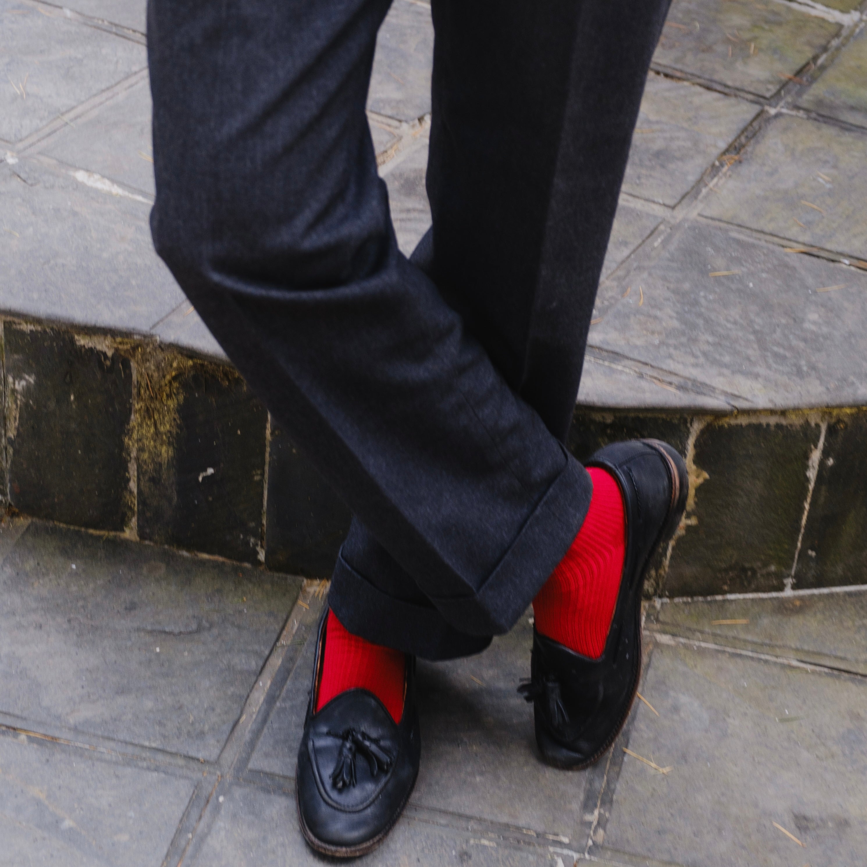 CHARCOAL GREY WOOLEN GURKHA PANTS