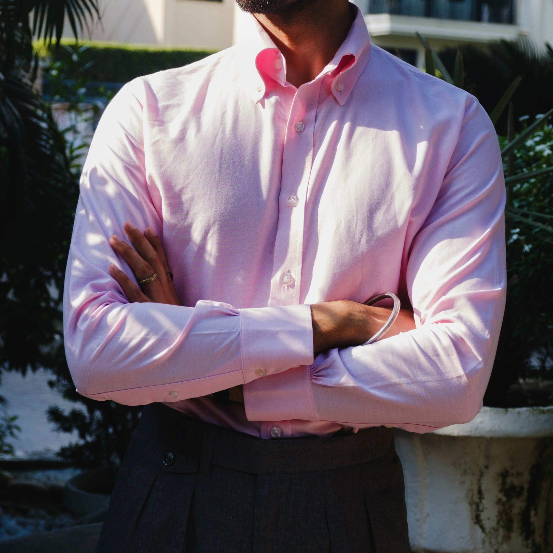 PENZA PINK BUTTON DOWN SHIRT