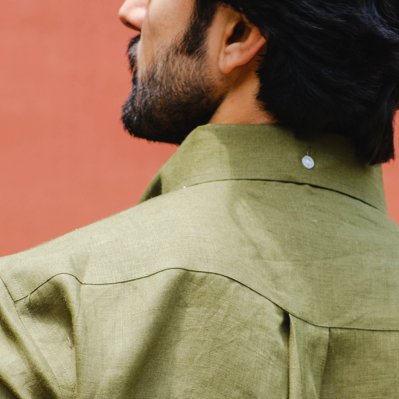 OLIVETO LINEN BUTTON DOWN SHIRT