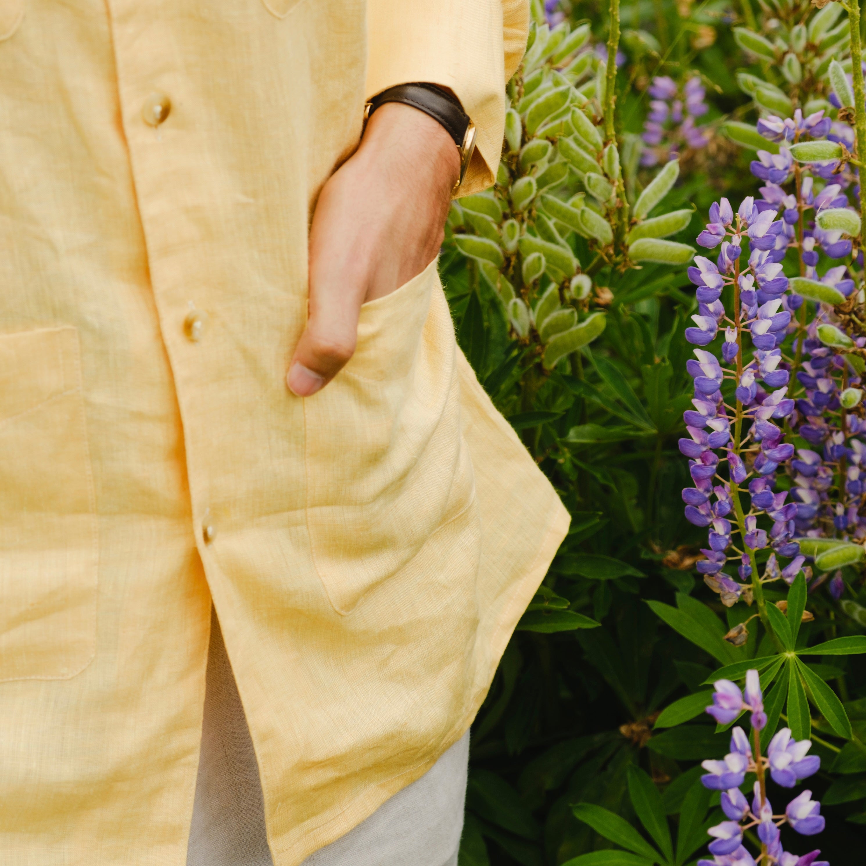 COSTIERA LIMONE SAFARI LINEN SHIRT