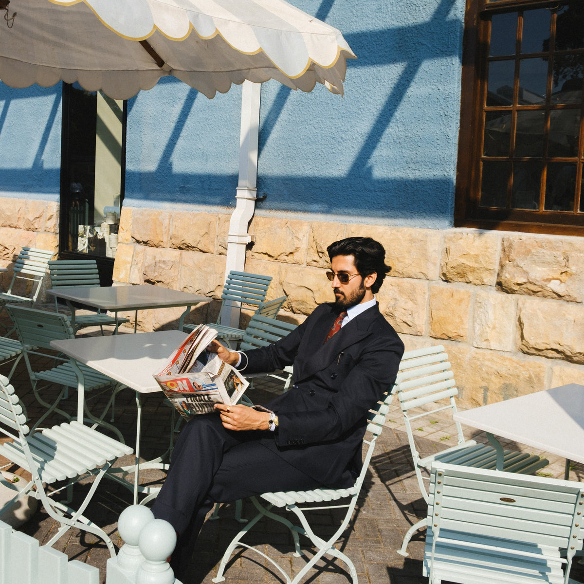 THE HARBOUR NAVY SUPER 160s ESSENTIAL SUIT
