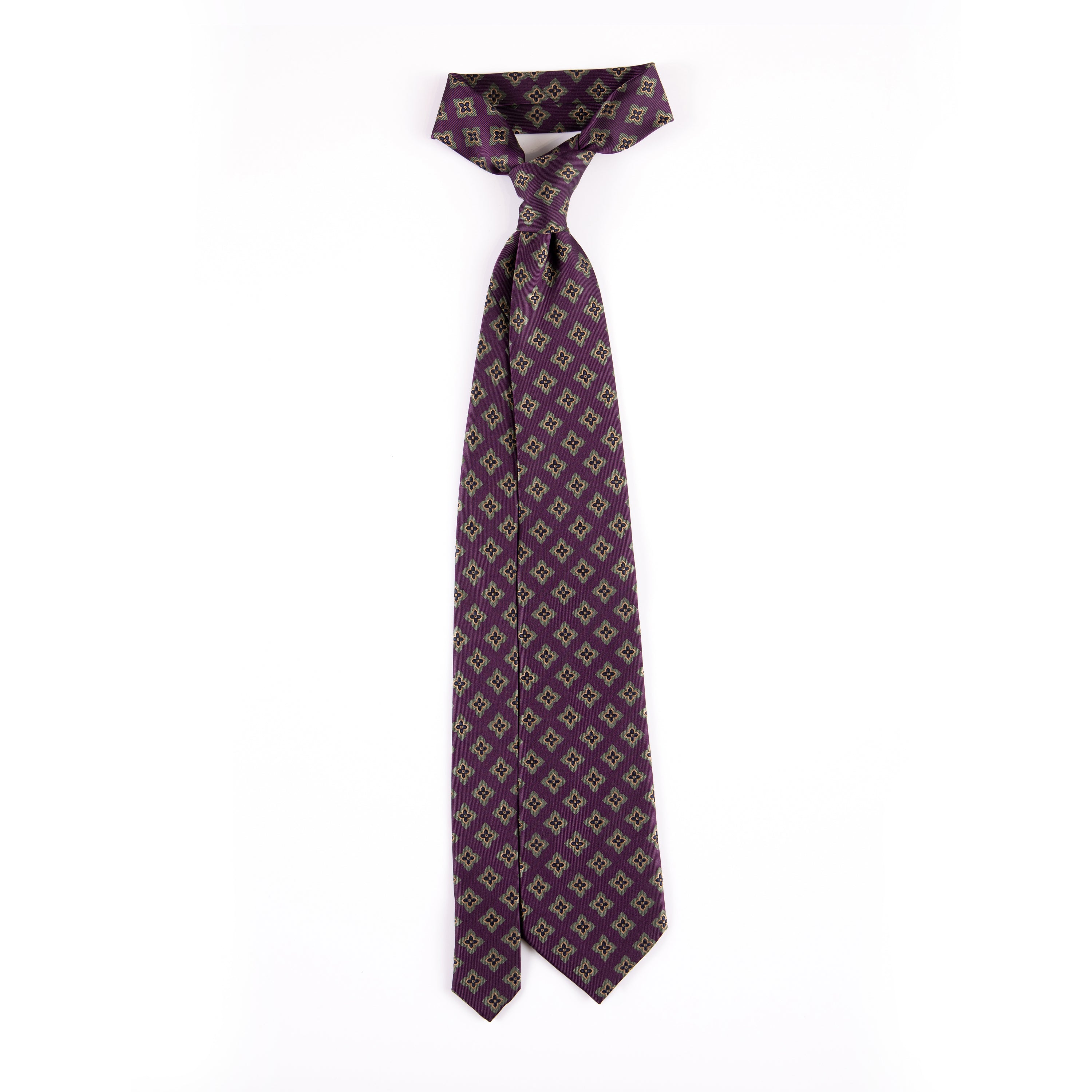 AREZZO NEAT DIAMOND MADDER SILK TIE