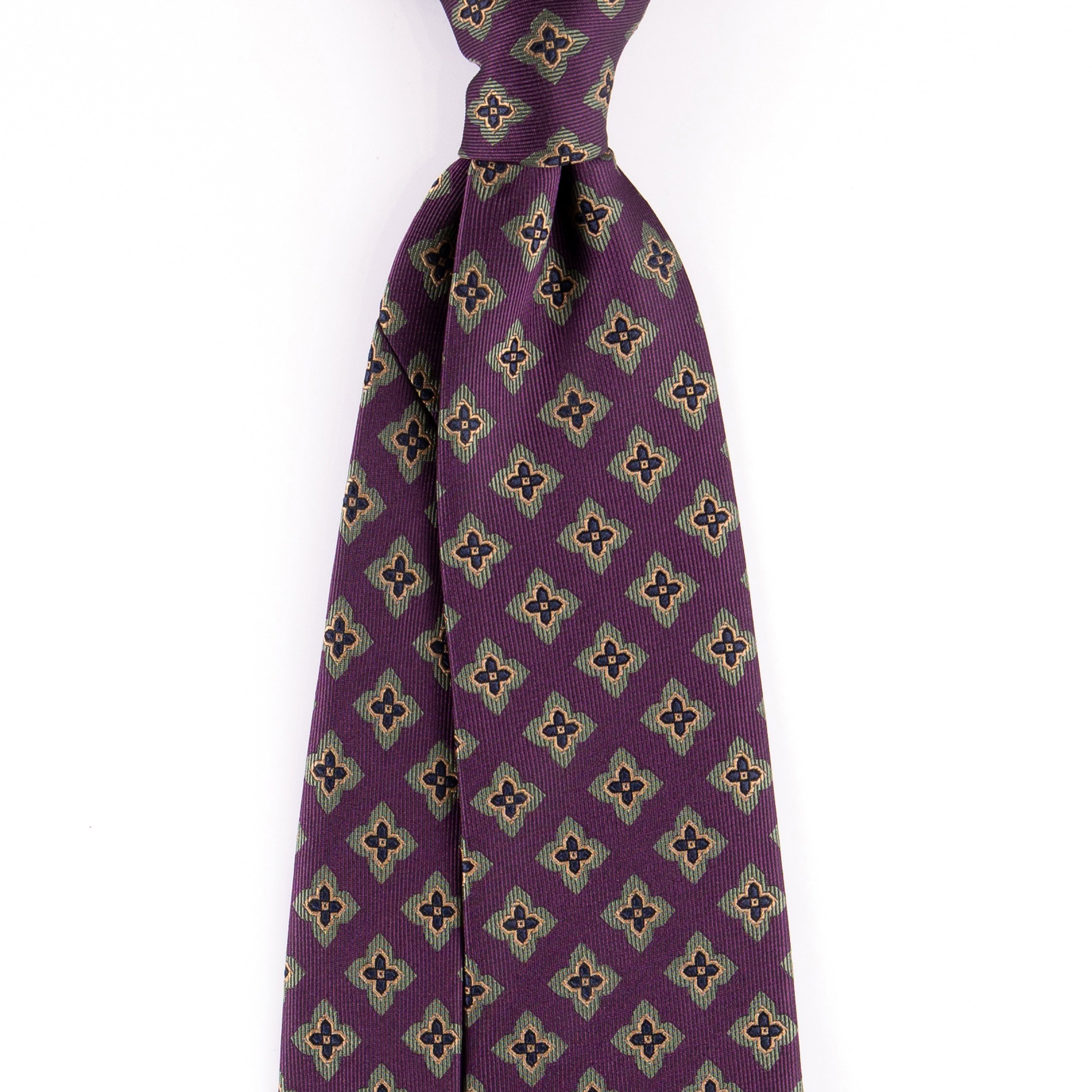 AREZZO NEAT DIAMOND MADDER SILK TIE