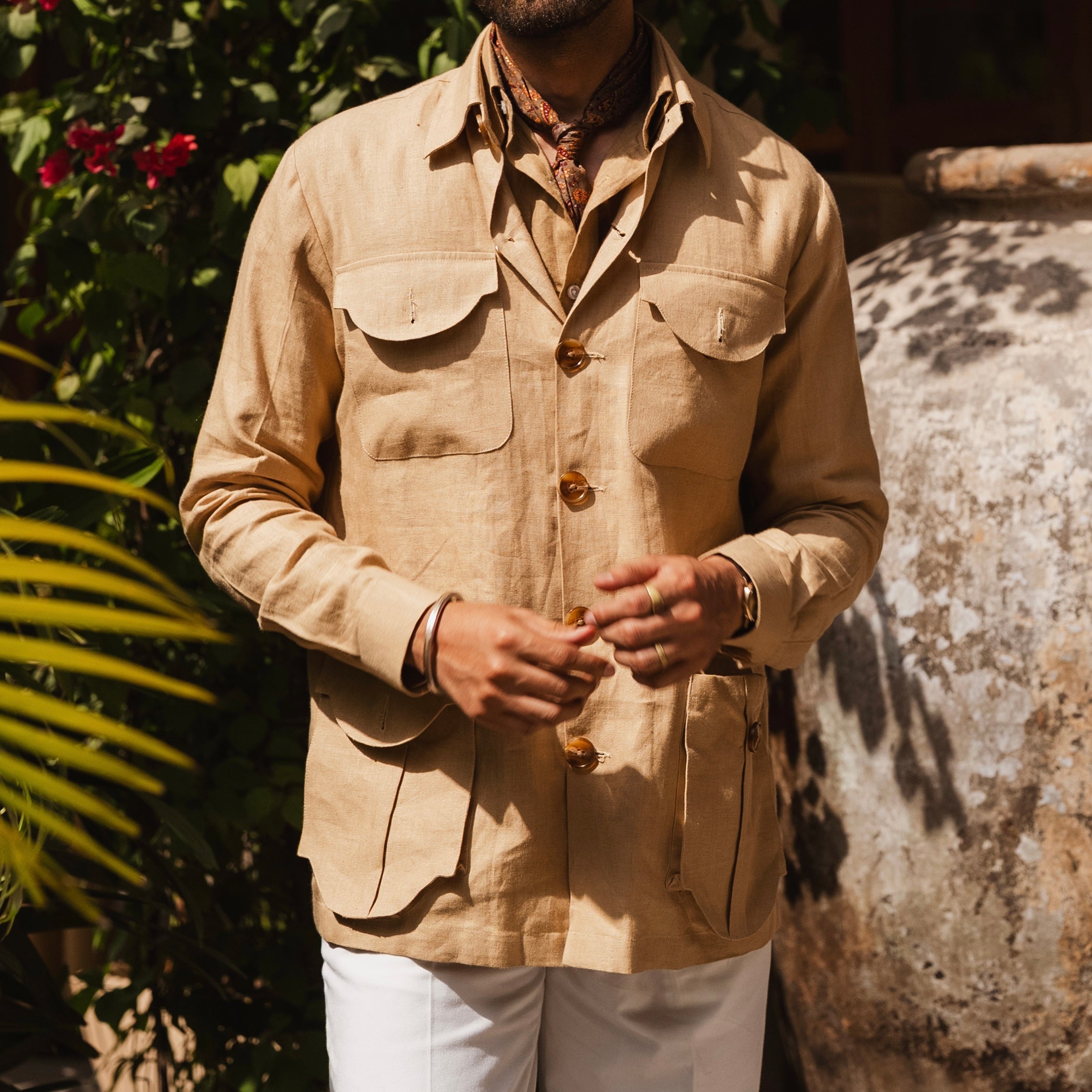 COPANELLO RADICI SAFARI LINEN JACKET