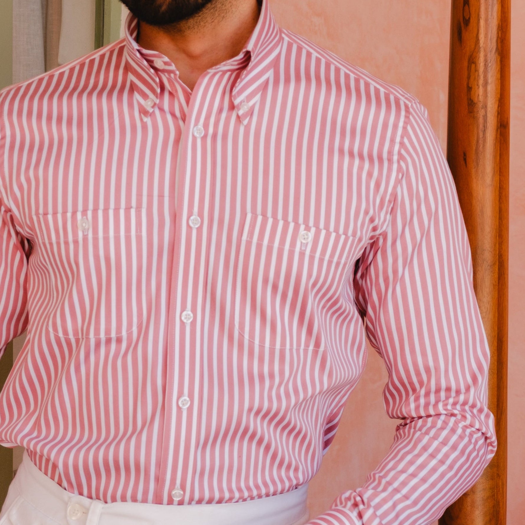 STILARO STRIPED BUTTON DOWN SHIRT