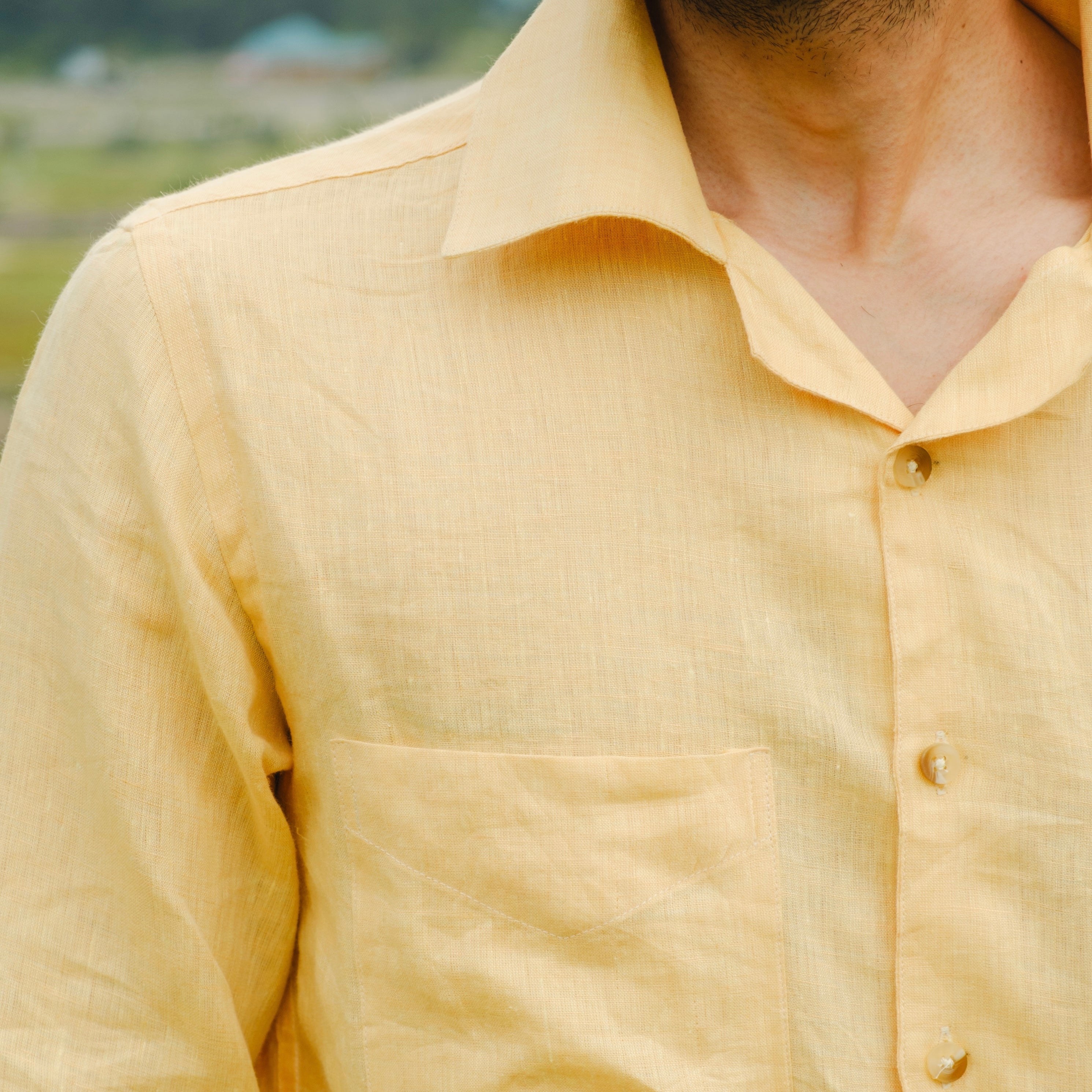COSTIERA LIMONE SAFARI LINEN SHIRT