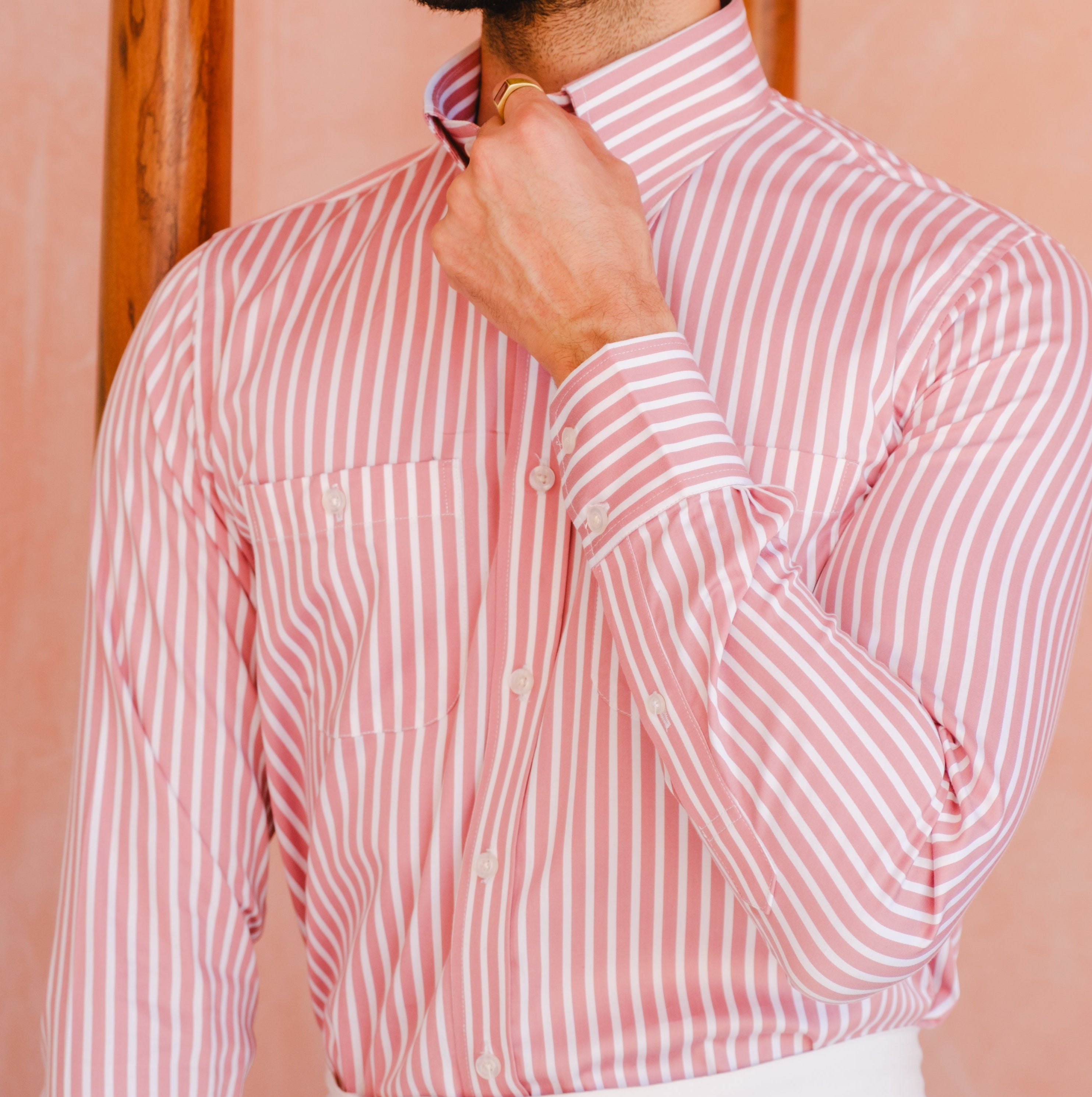 STILARO STRIPED BUTTON DOWN SHIRT