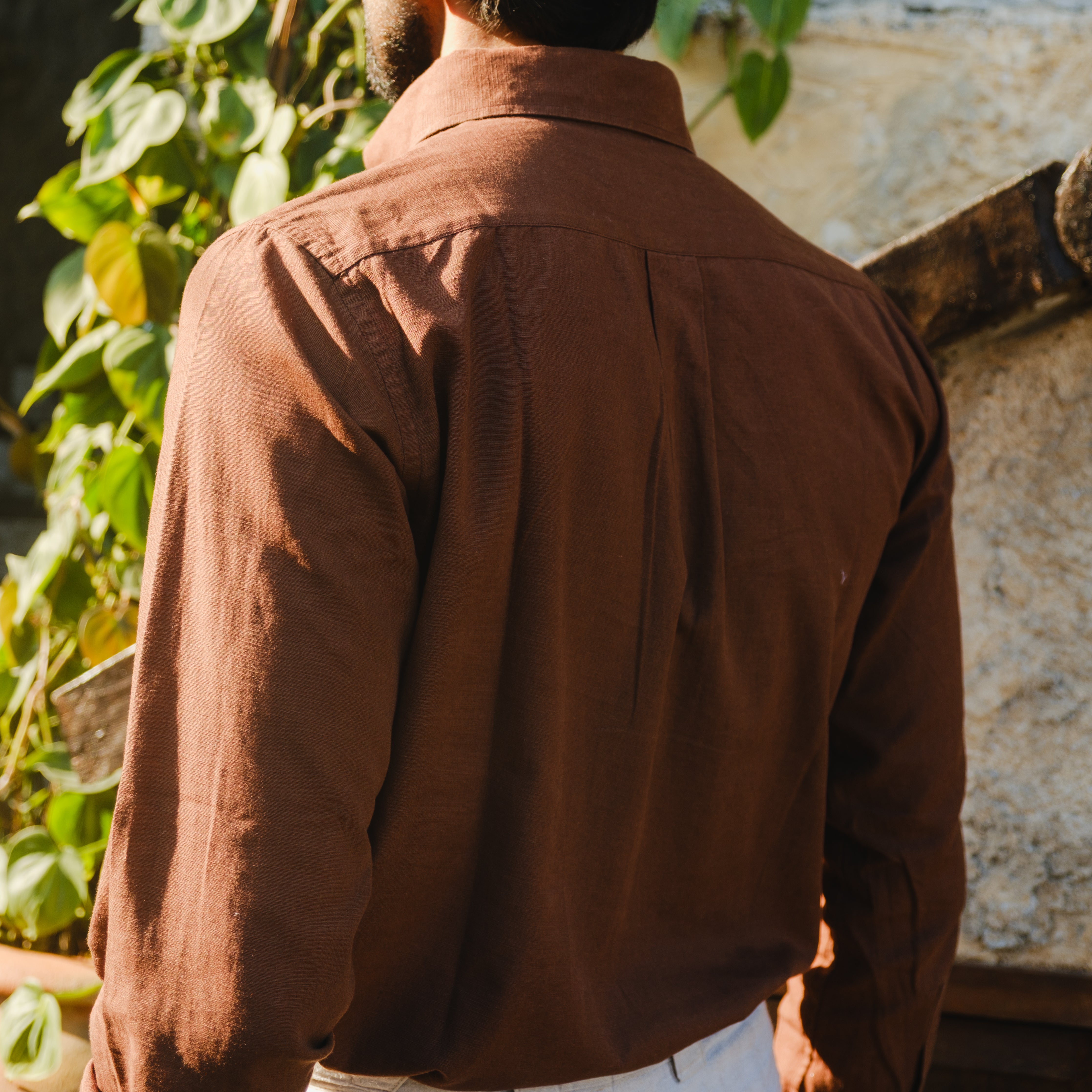 NAPOLI ESPRESSO LINEN POLO SHIRT